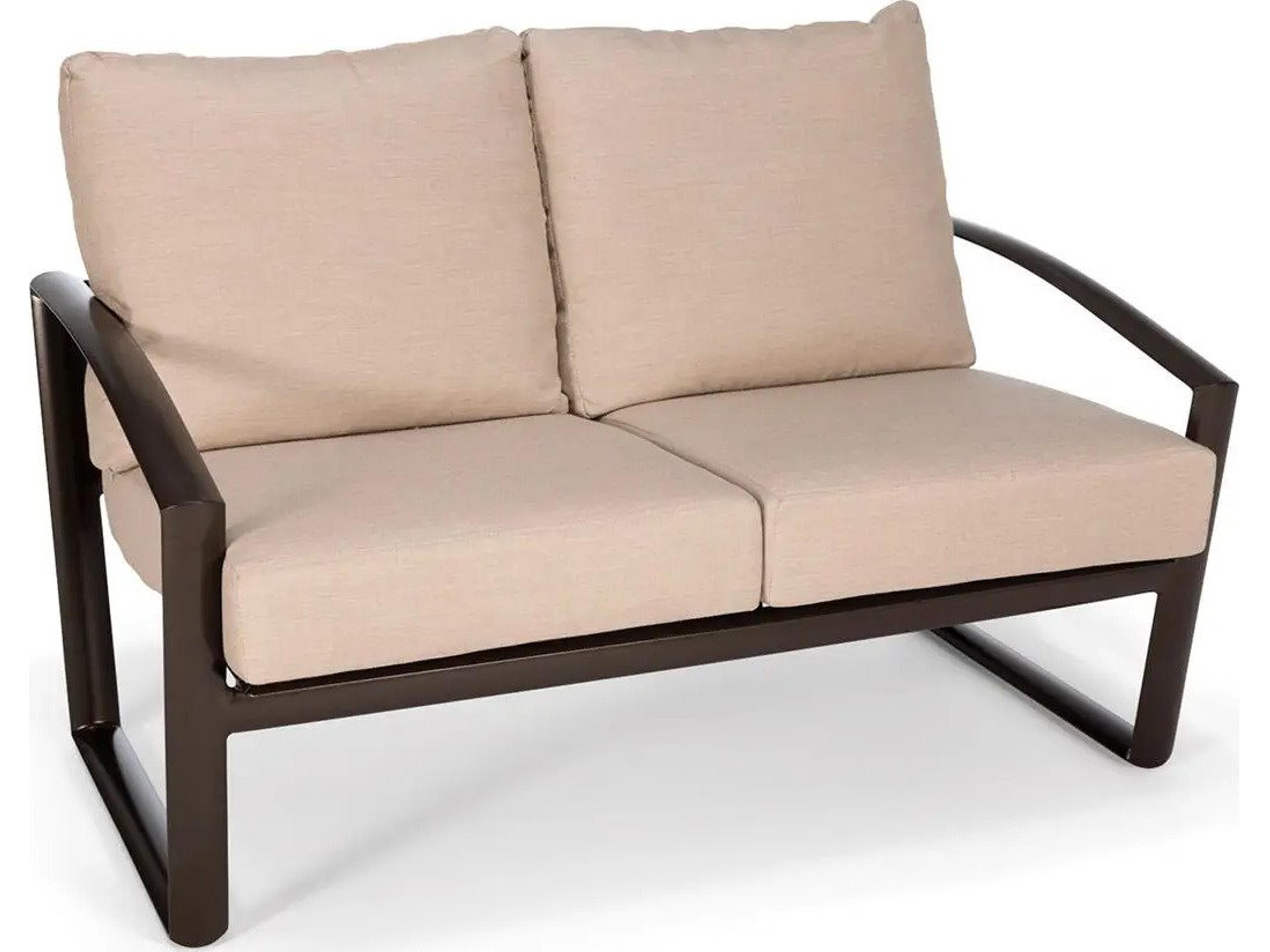 Icon Cushion Deep Seating Aluminum High Back Loveseat