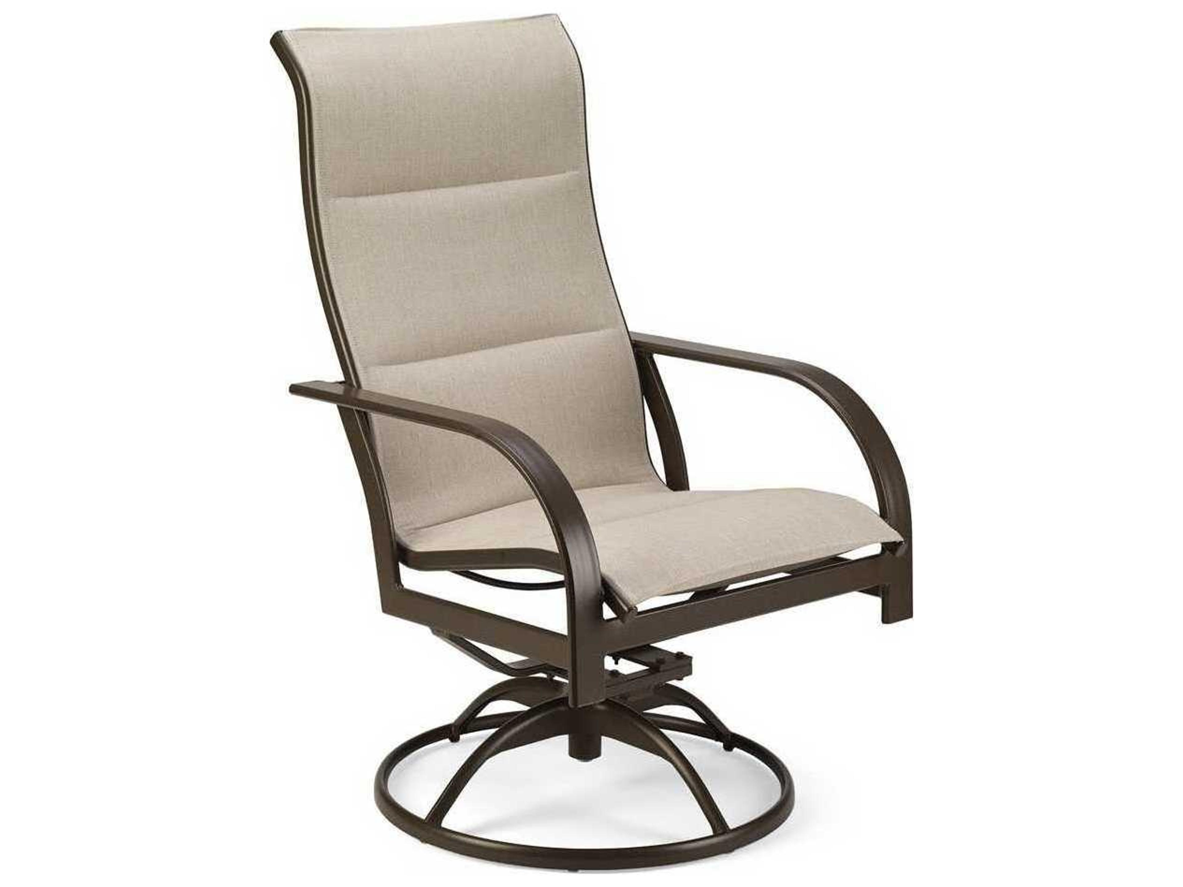 Key West Padded Sling High Back Swivel Tilt Dining Chair