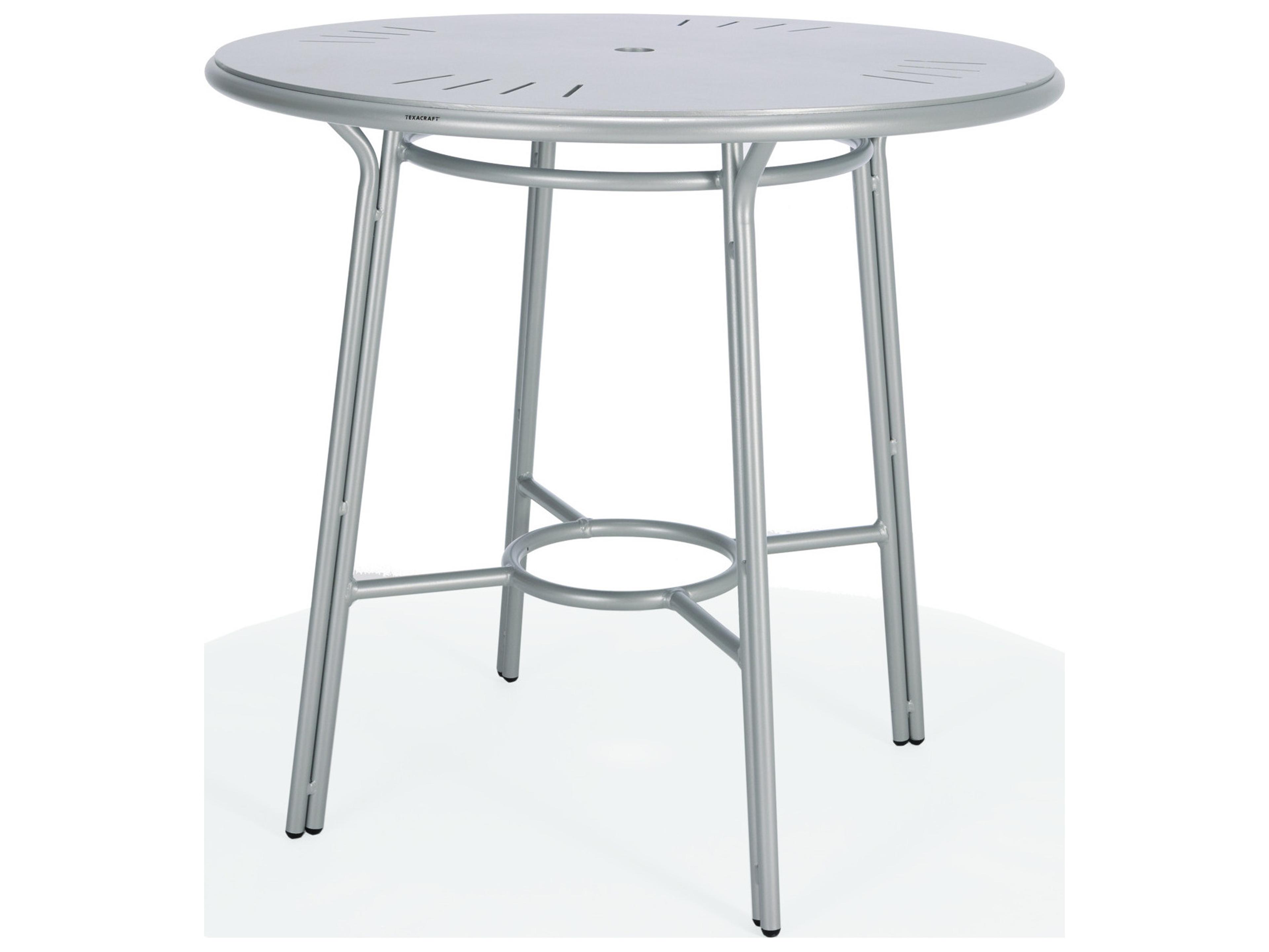 Oceans Aluminum 42" Round Bar Table with Umbrella Hole