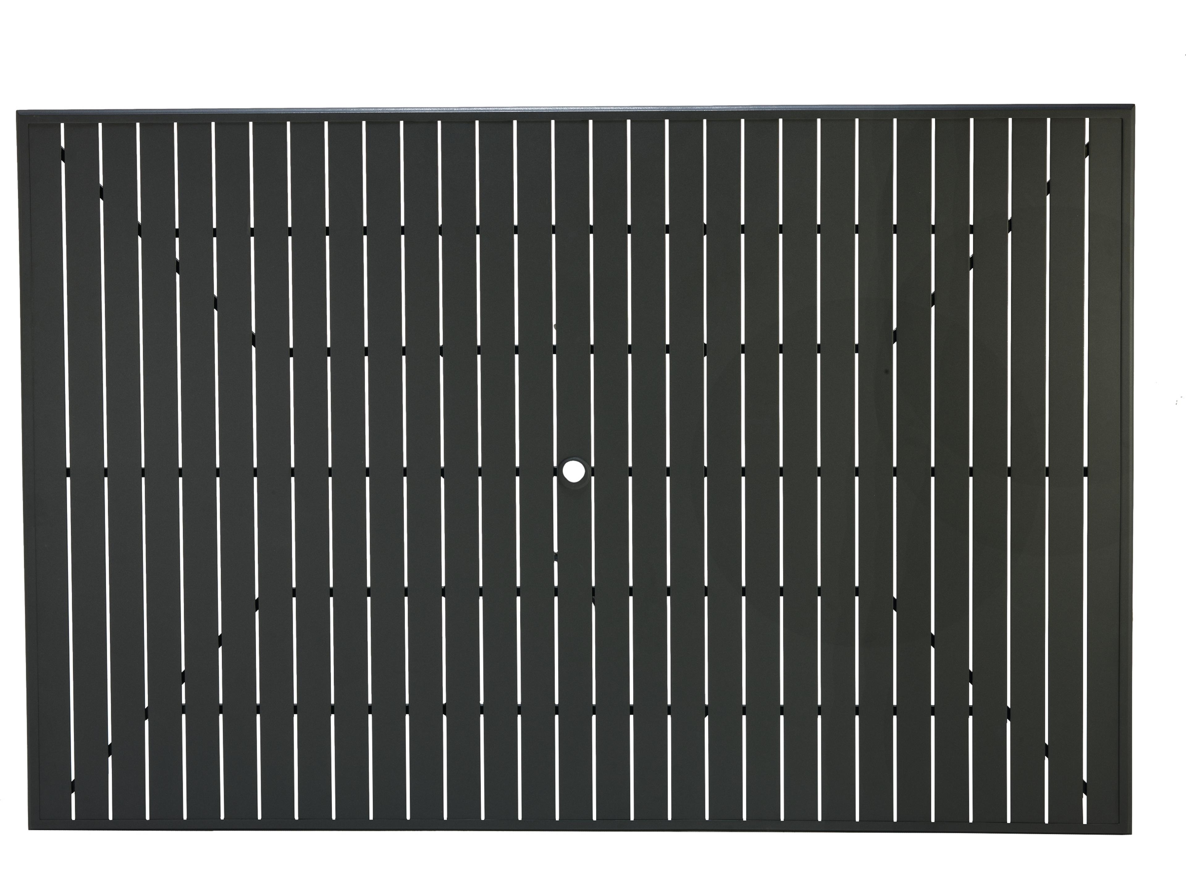 Alternative Slat Extruded Aluminum Rectangular Top with Umbrella Hole