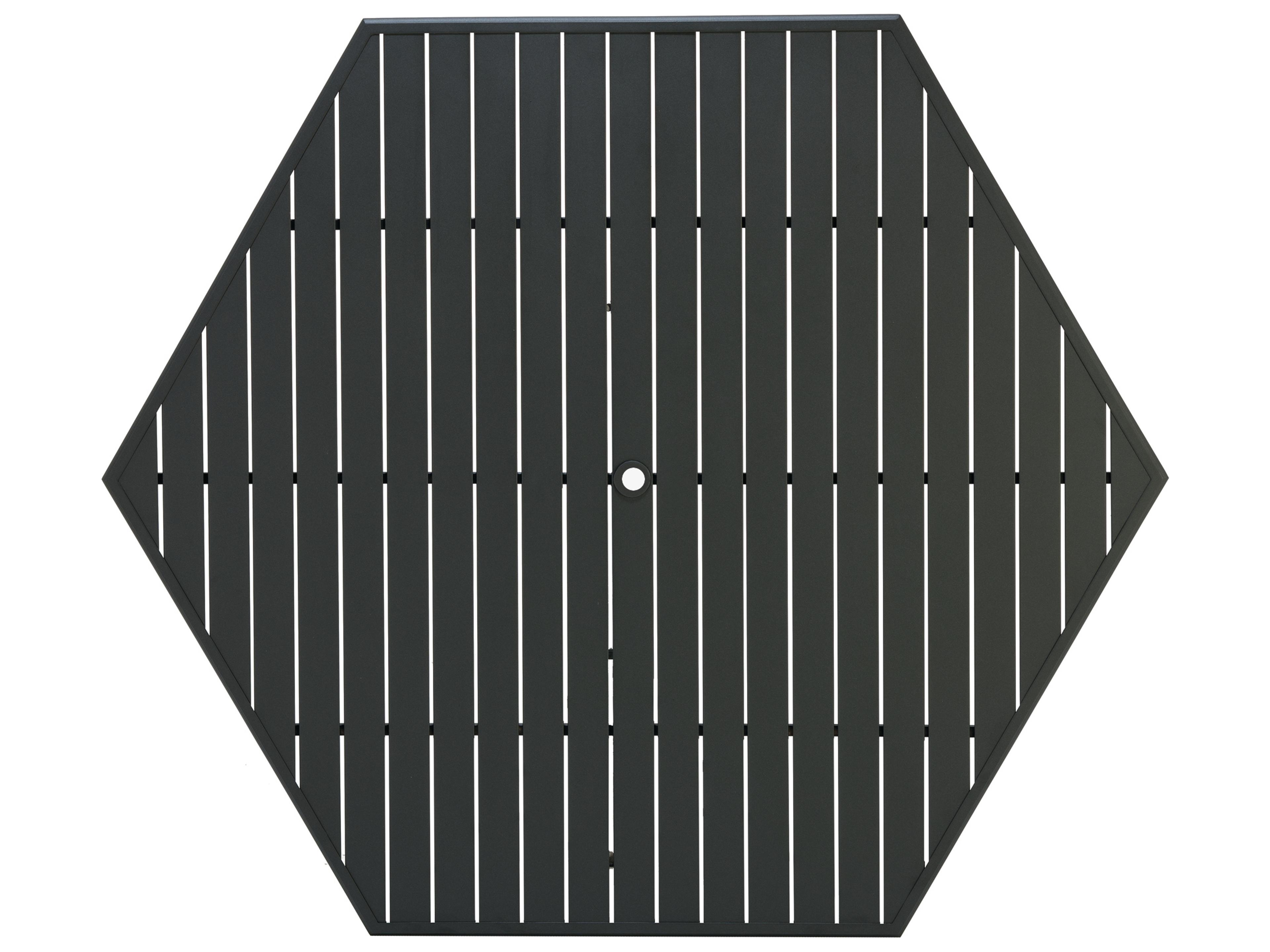 64-Inch Hexagon Slat Aluminum Table Top