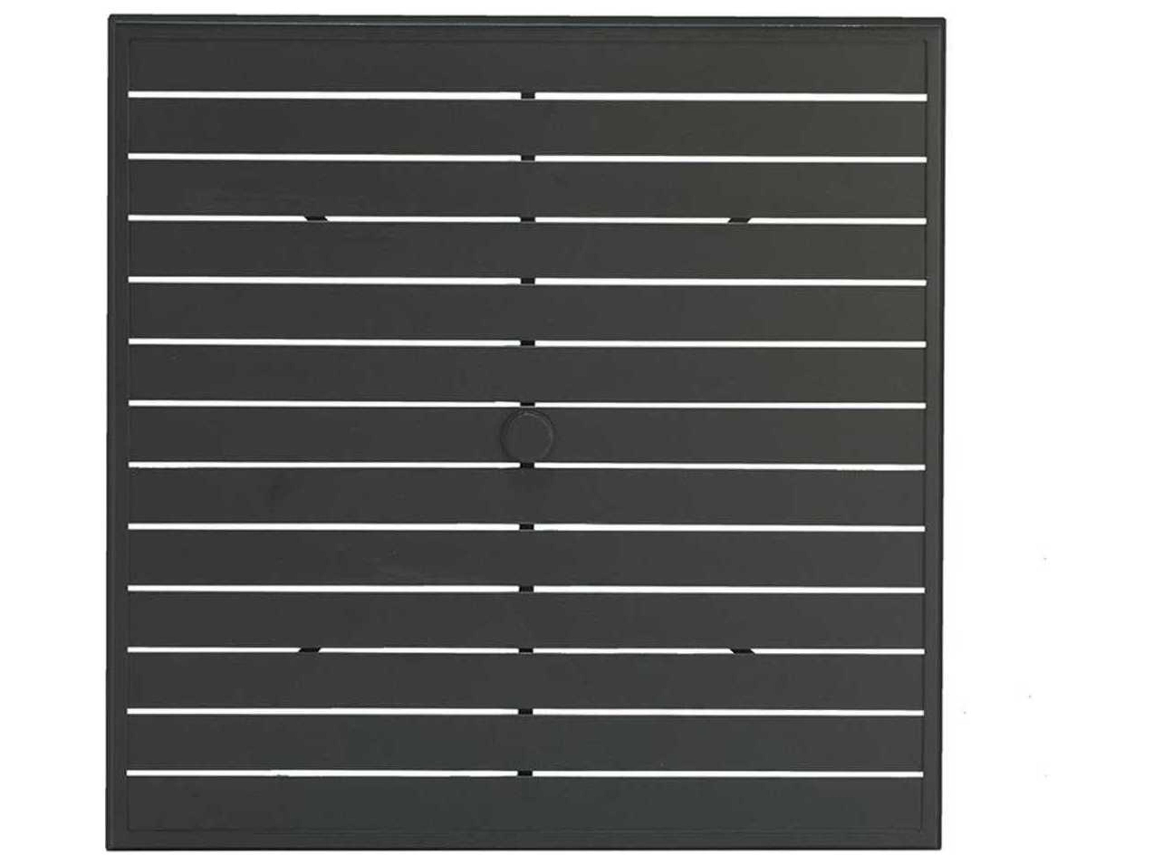 Alternative Slat Extruded Aluminum Square Top with Umbrella Hole