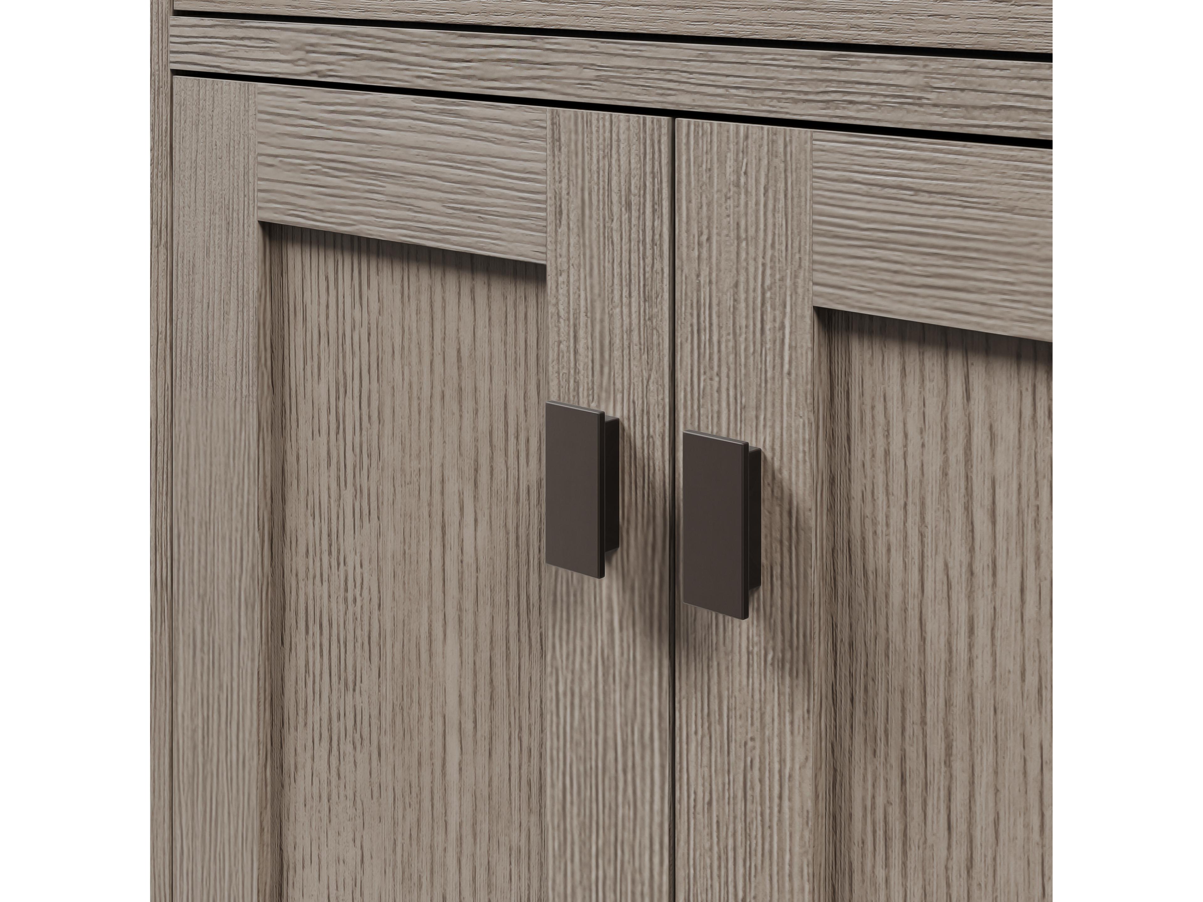 Water Creation Chestnut Single Sink Carrara White Marble Countertop Bath Vanity In Grey Oak with Oil Rubbed Bronze Hardware and Rectangular Mirror (S)