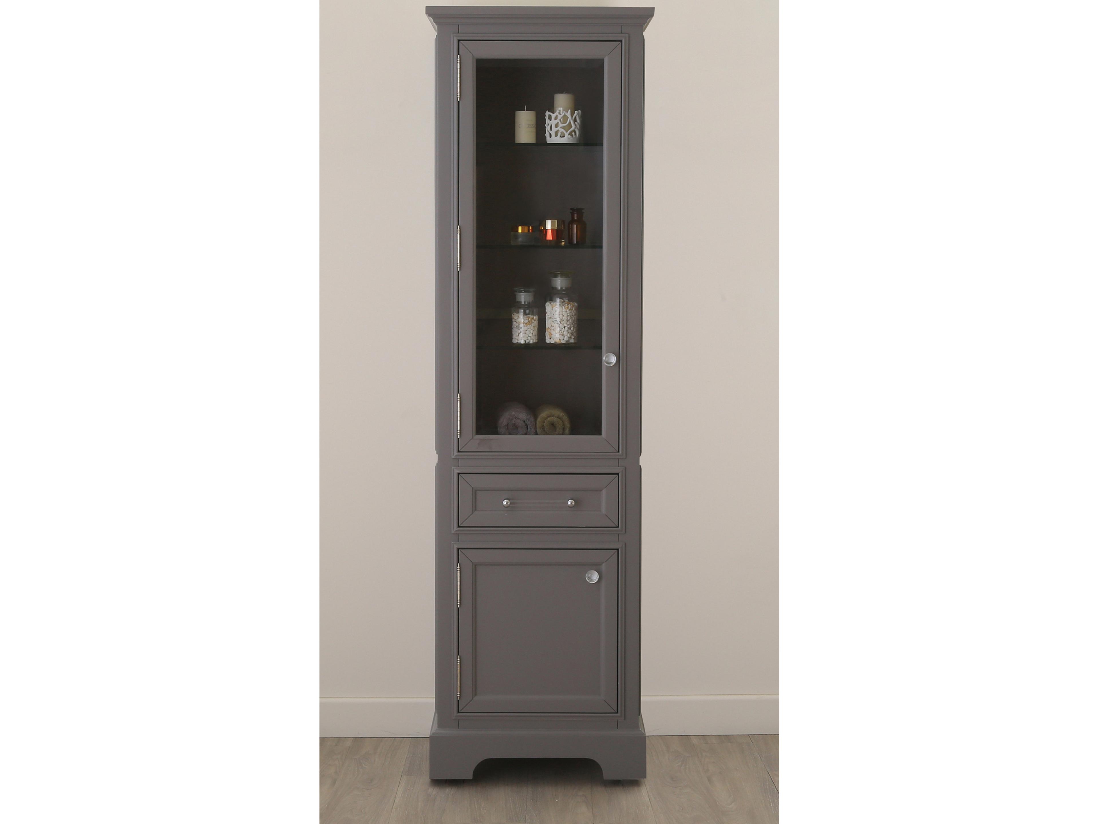 Water Creation Derby Linen Cabinet In Cashmere Grey