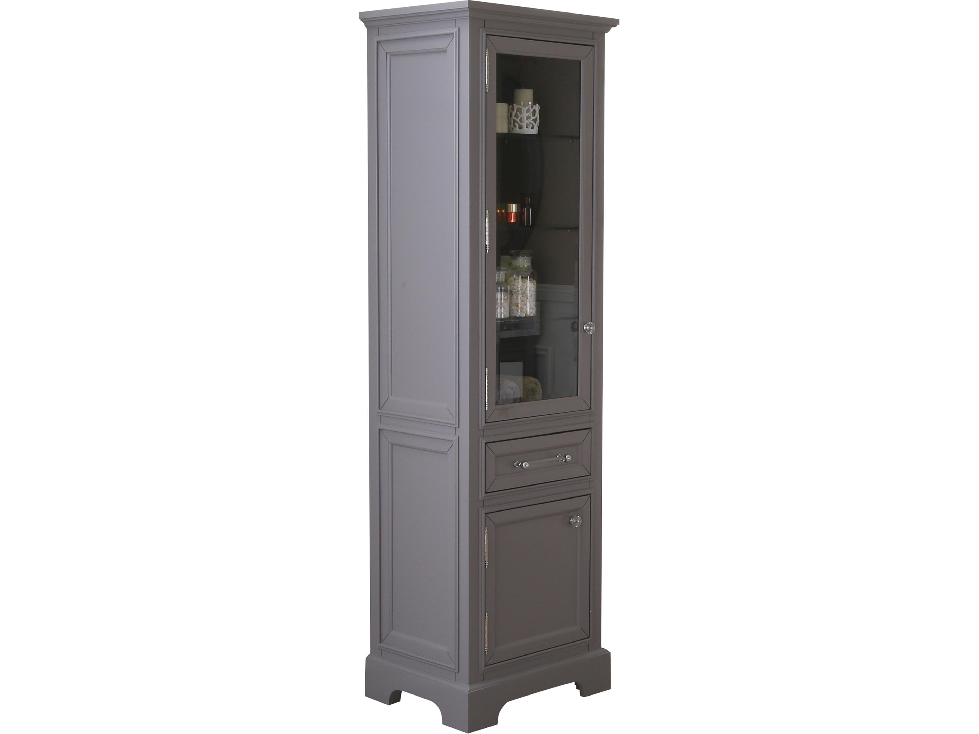 Water Creation Derby Linen Cabinet In Cashmere Grey