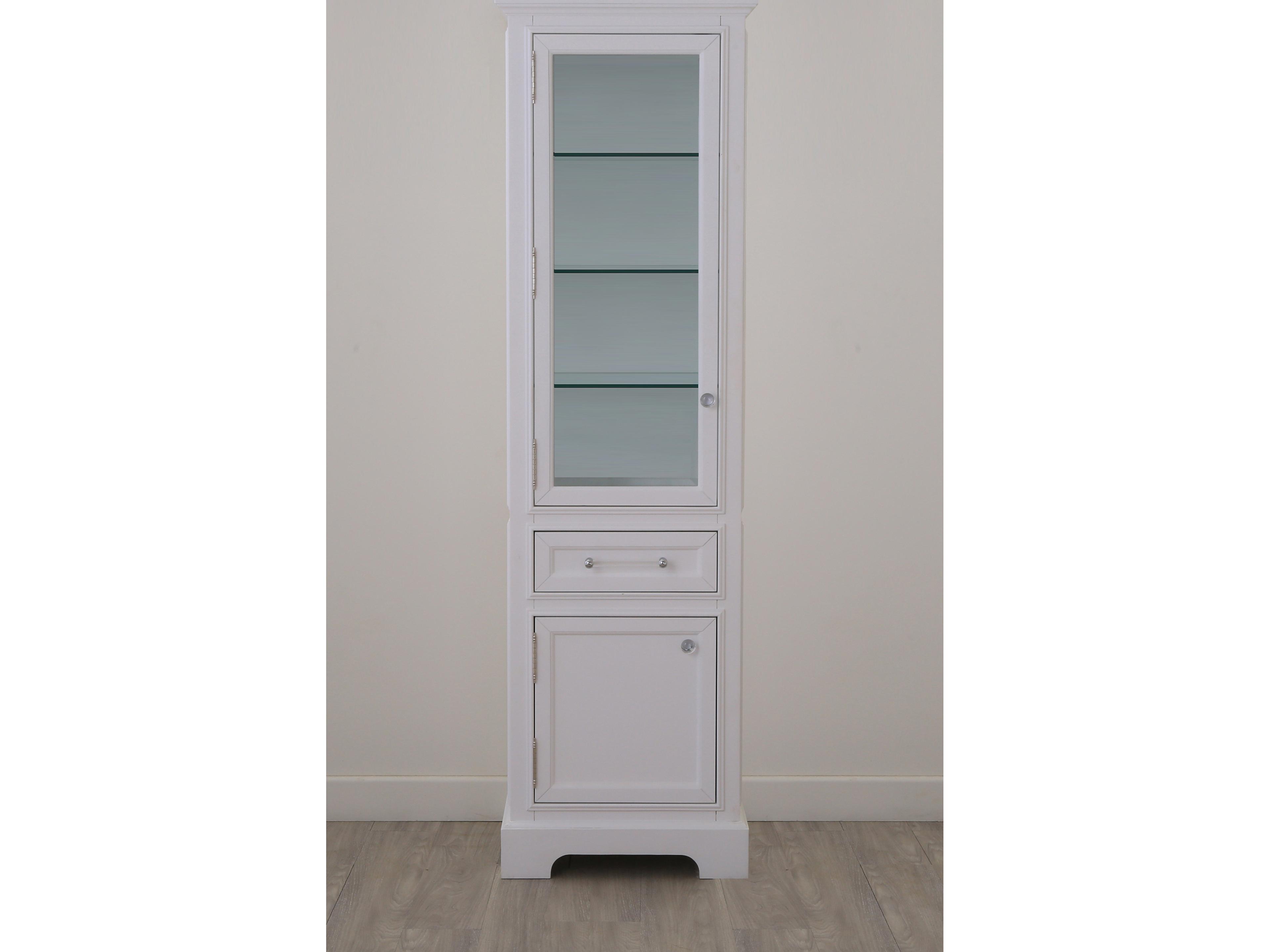 Water Creation Derby Linen Cabinet In Pure White