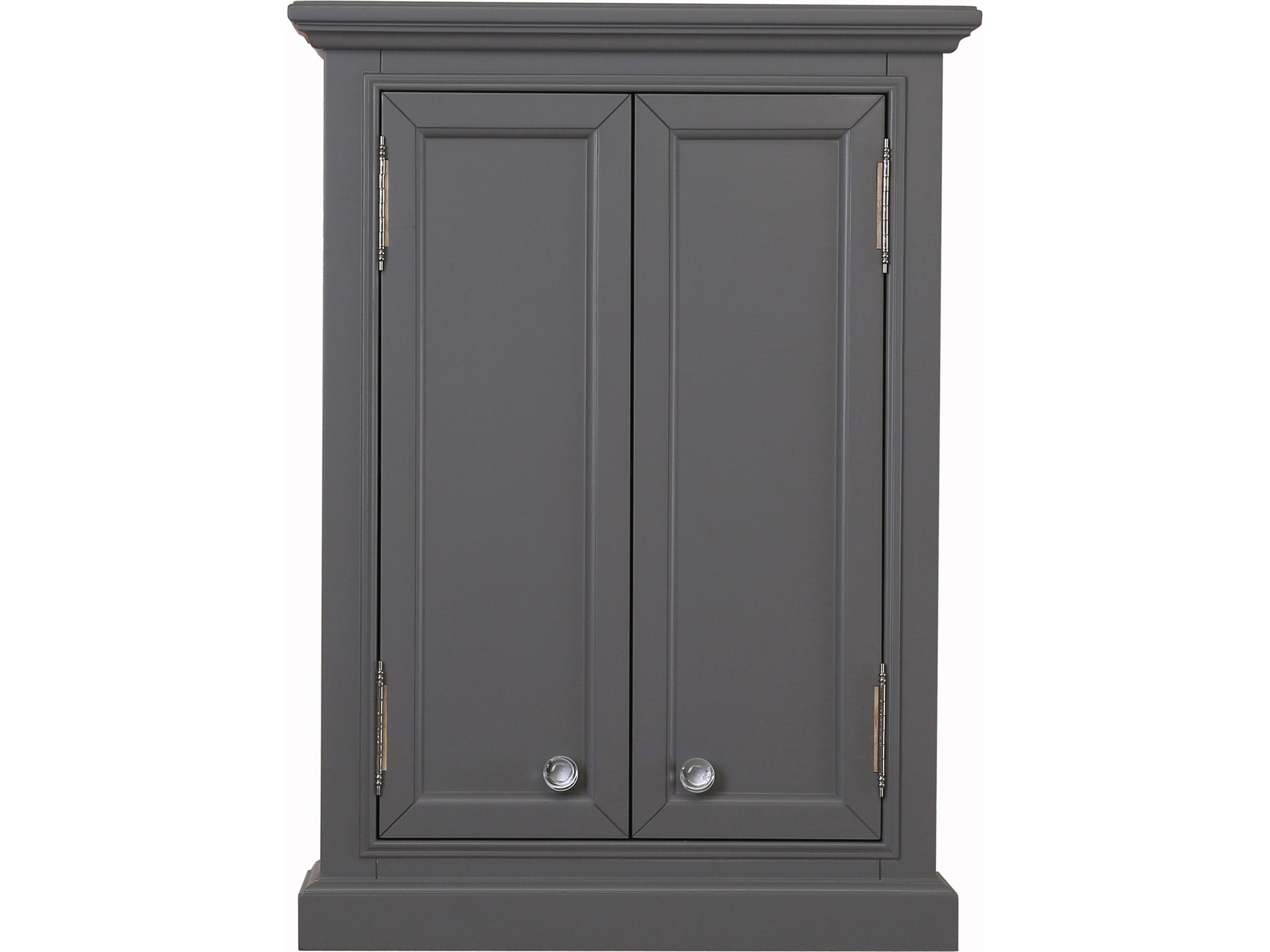 Derby Chrome Cashmere Grey Rubberwood Accent Chest