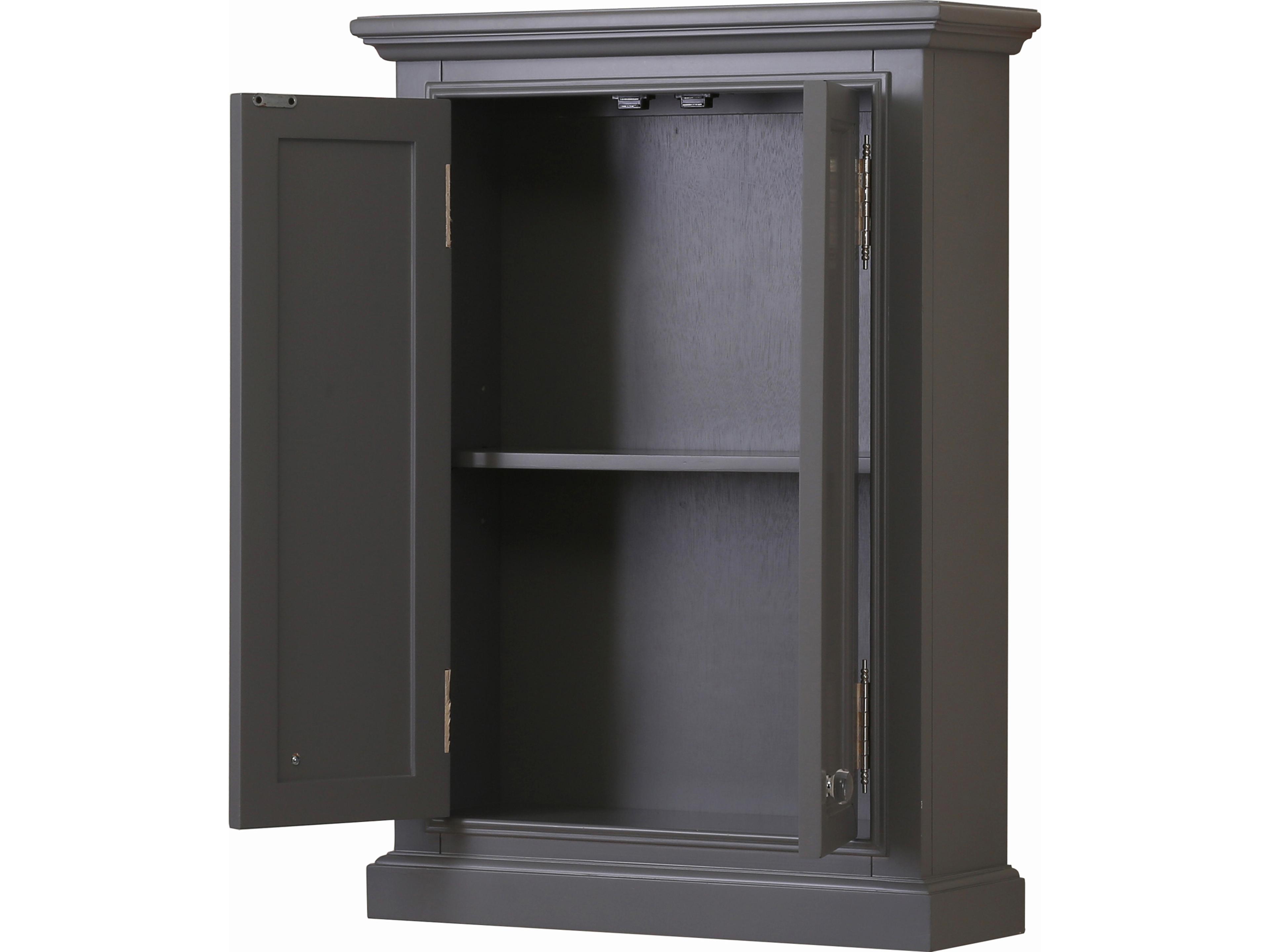 Water Creation Derby Chrome Cashmere Grey Rubberwood Accent Chest