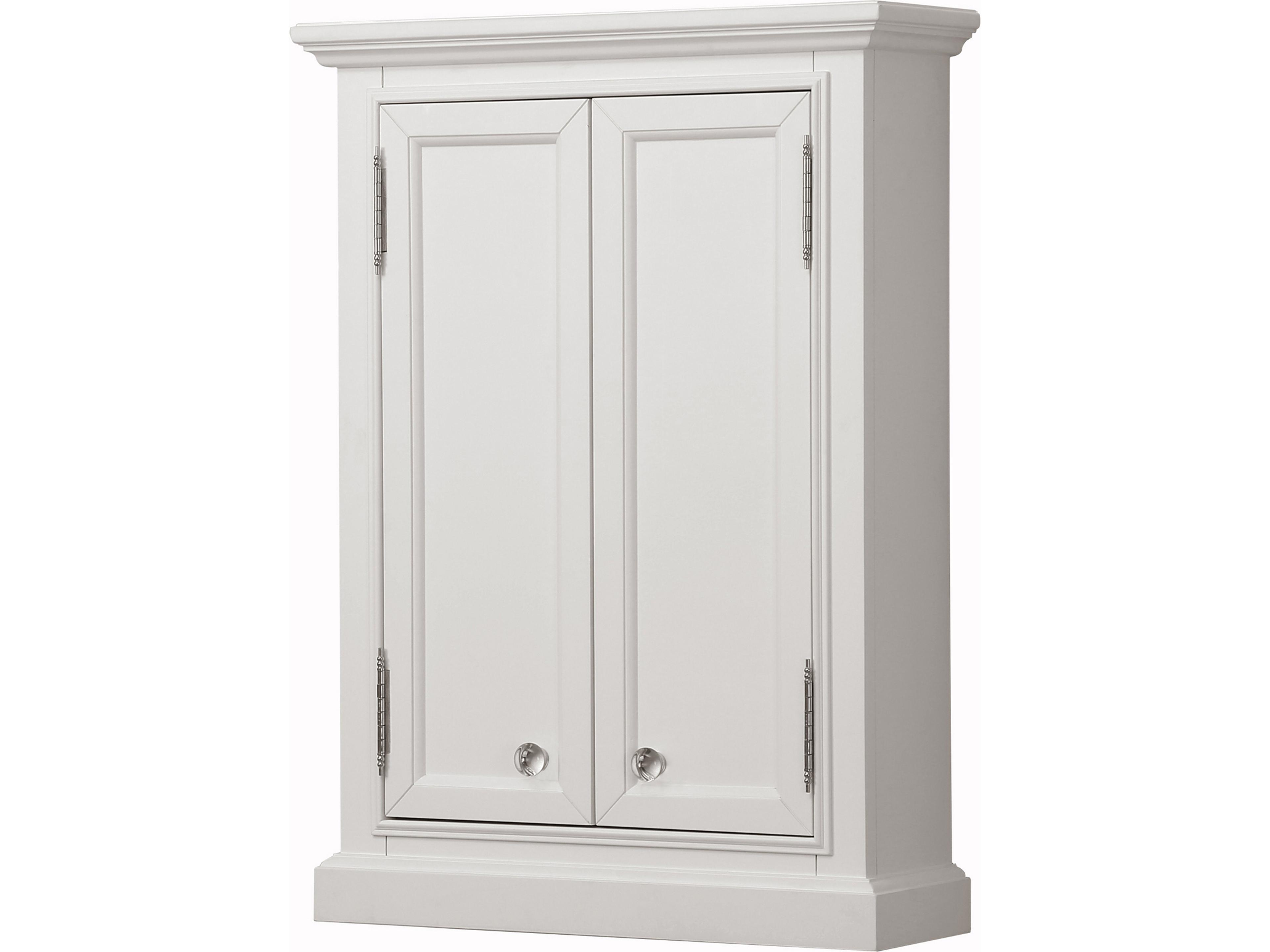 Water Creation Derby Chrome Pure White Rubberwood Accent Chest