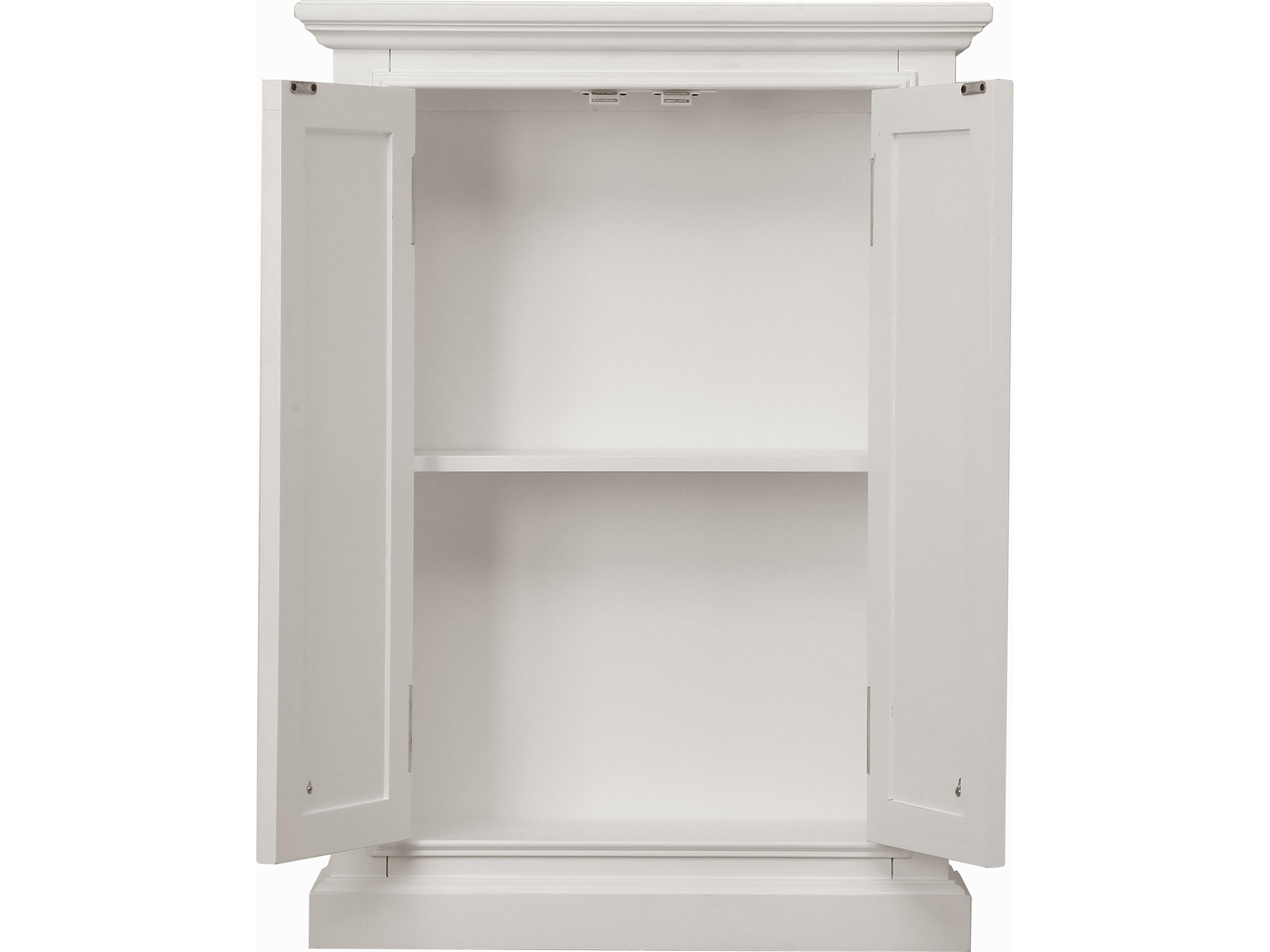 Water Creation Derby Chrome Pure White Rubberwood Accent Chest