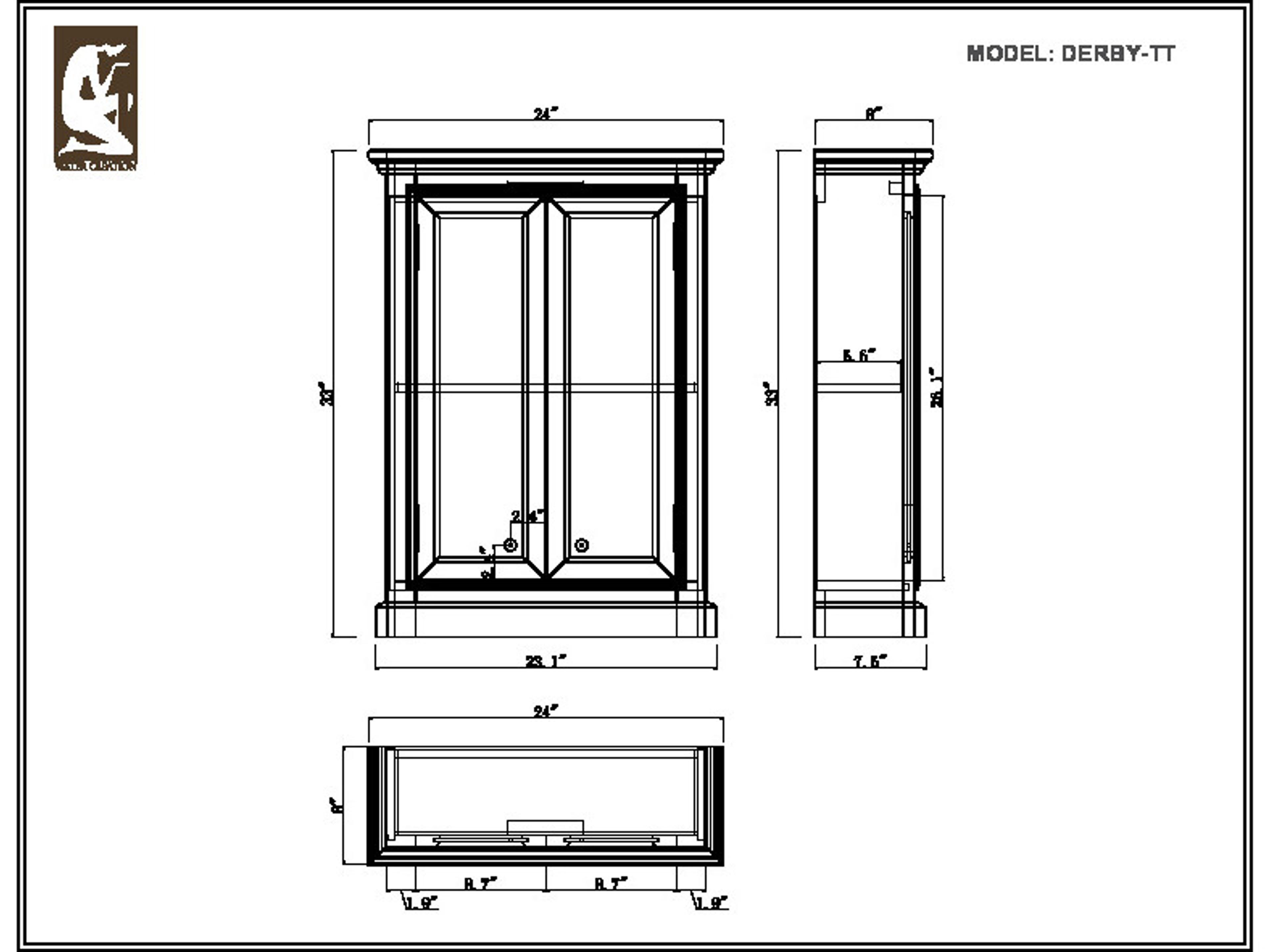 Water Creation Derby Chrome Pure White Rubberwood Accent Chest