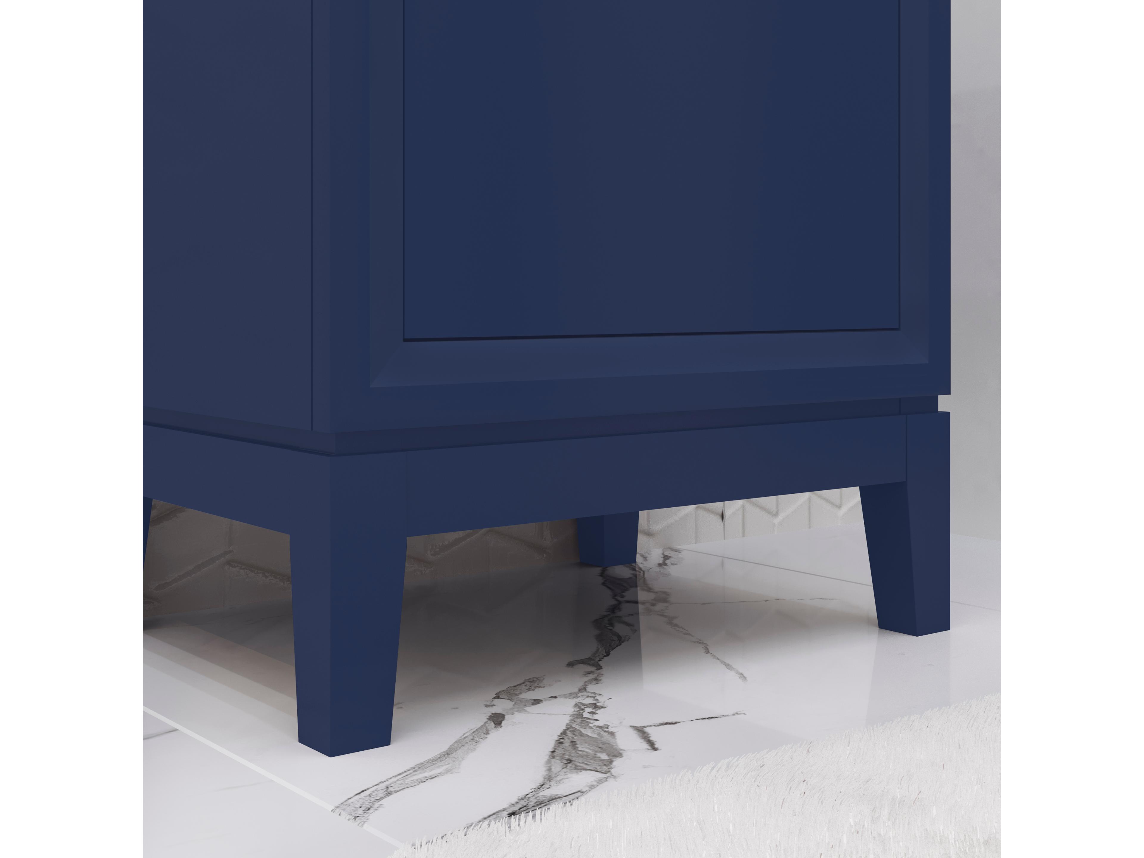 Water Creation Elsa Integrated Ceramic Sink Top Bath Vanity in Monarch Blue