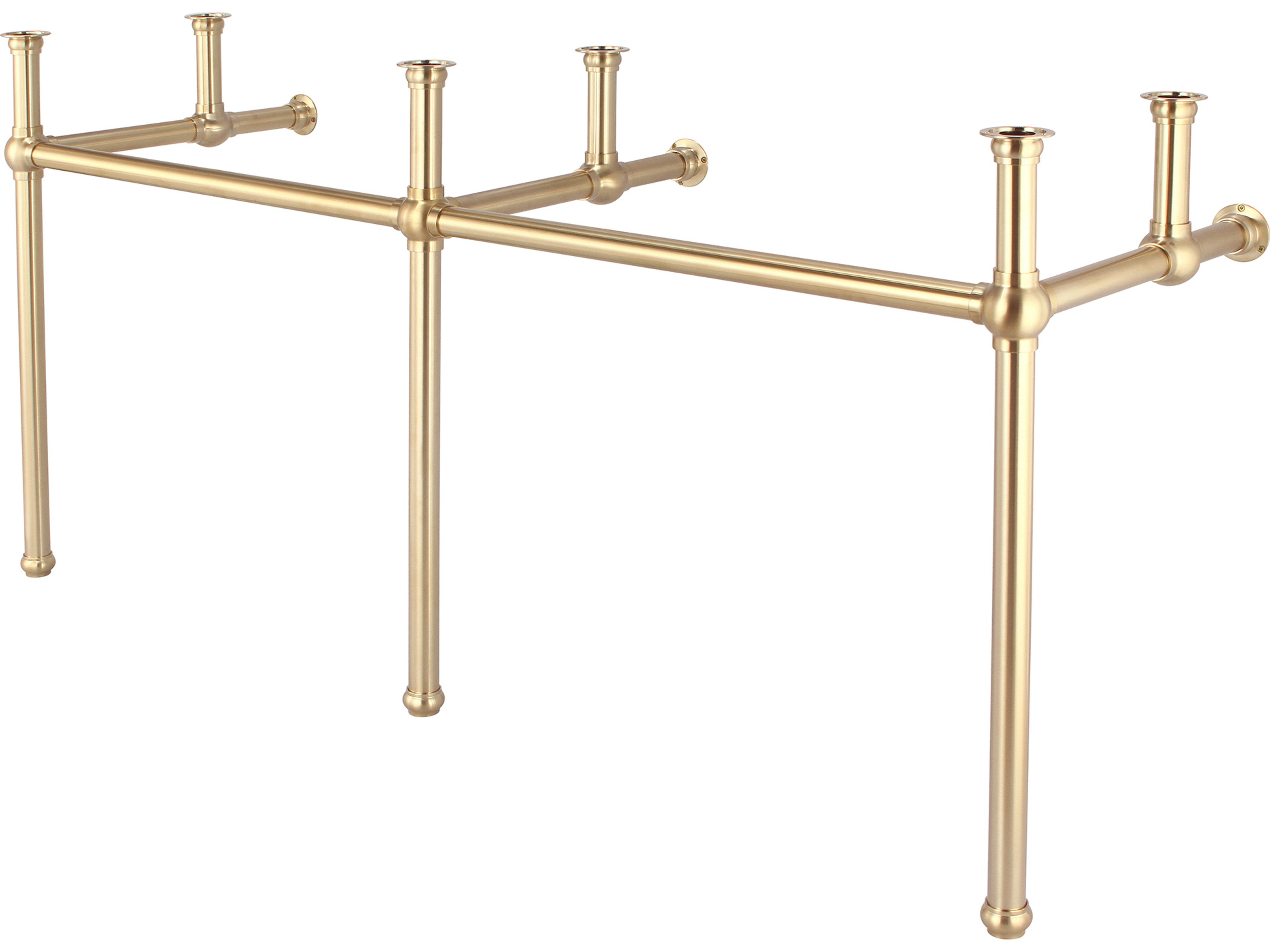 Embassy Double Wash Stand and P-Trap in Satin Gold Finish