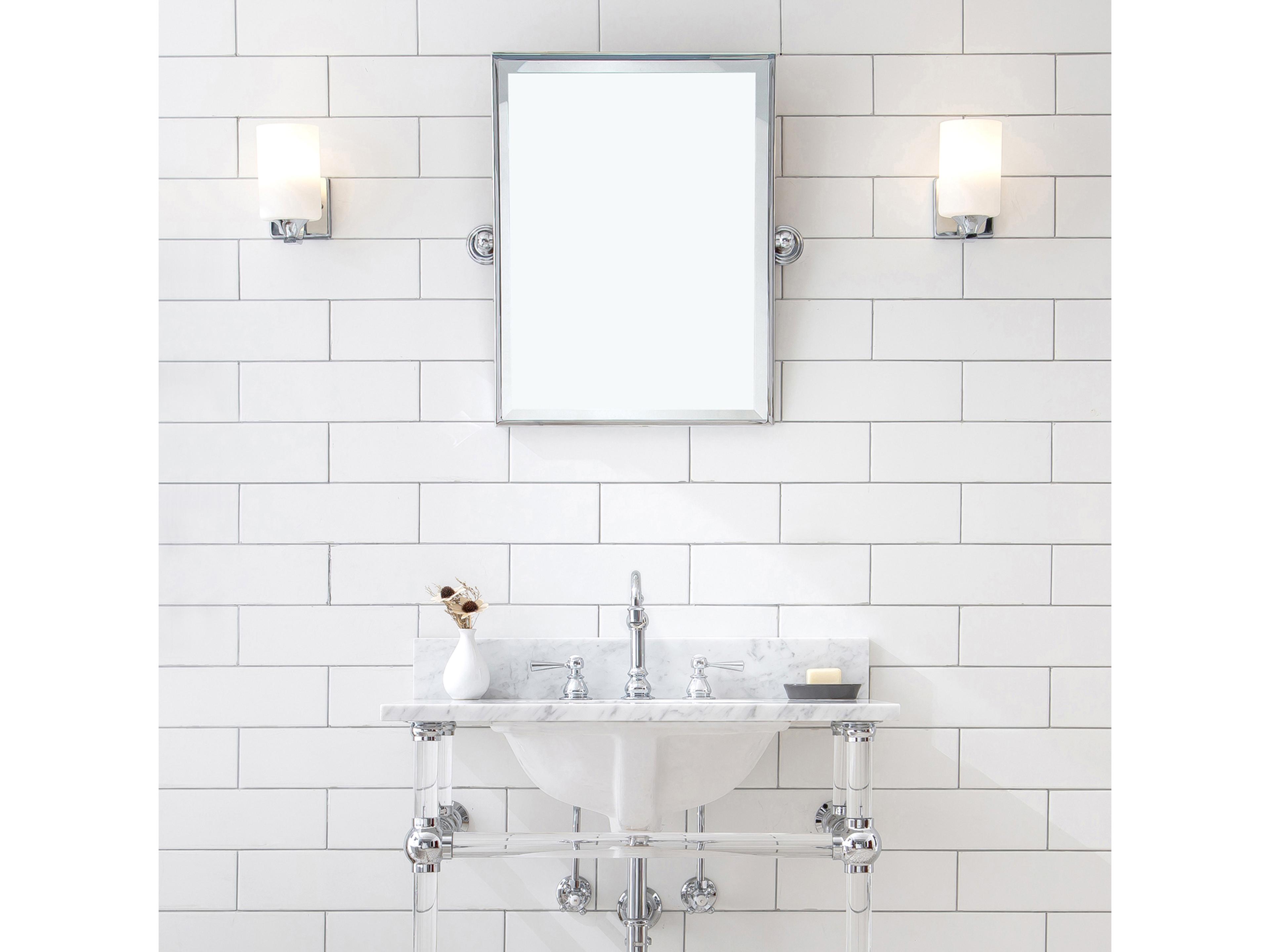 Water Creation Empire Chrome Wall Mirror Rectangular