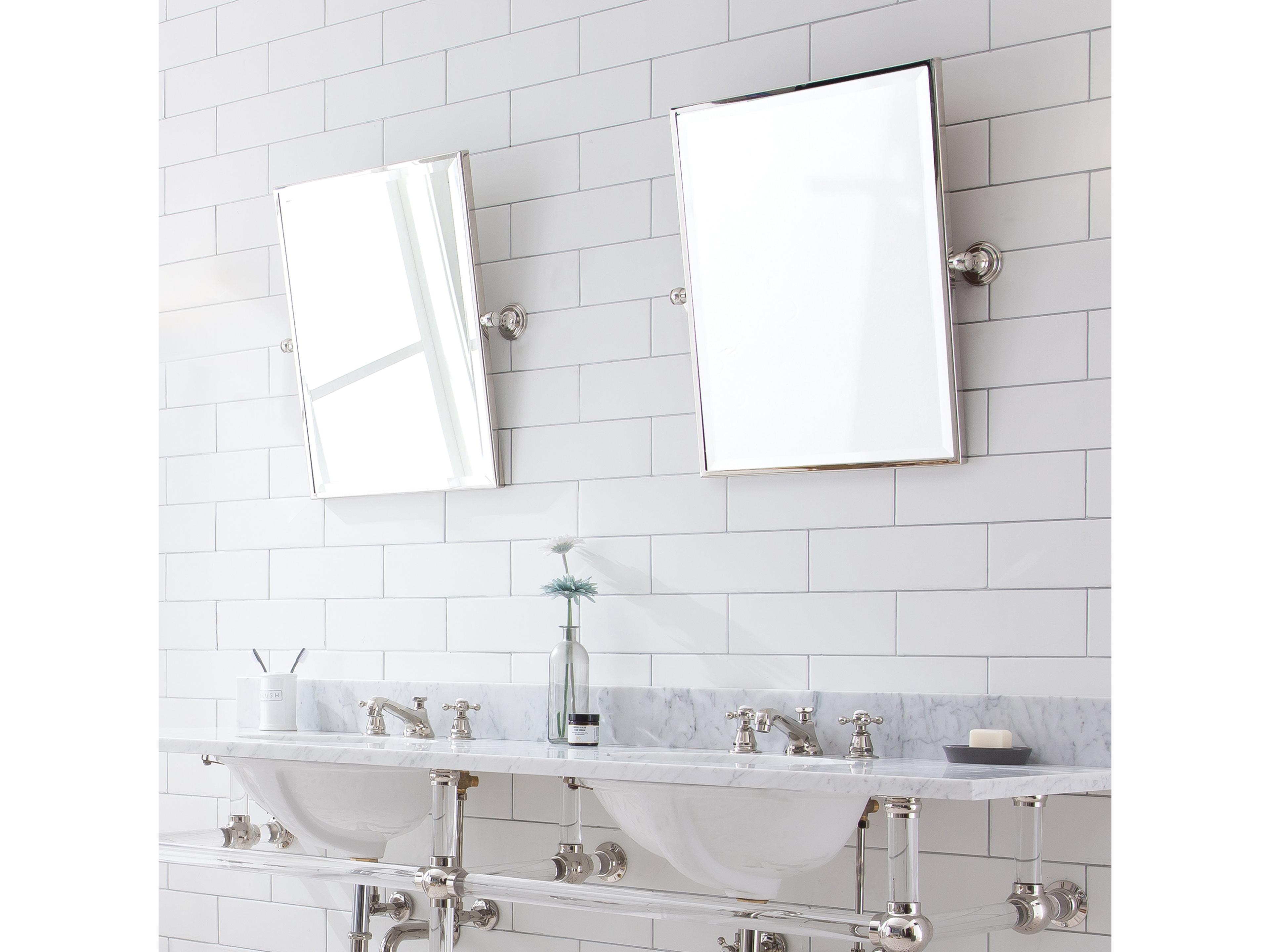 Water Creation Empire Chrome Wall Mirror Rectangular