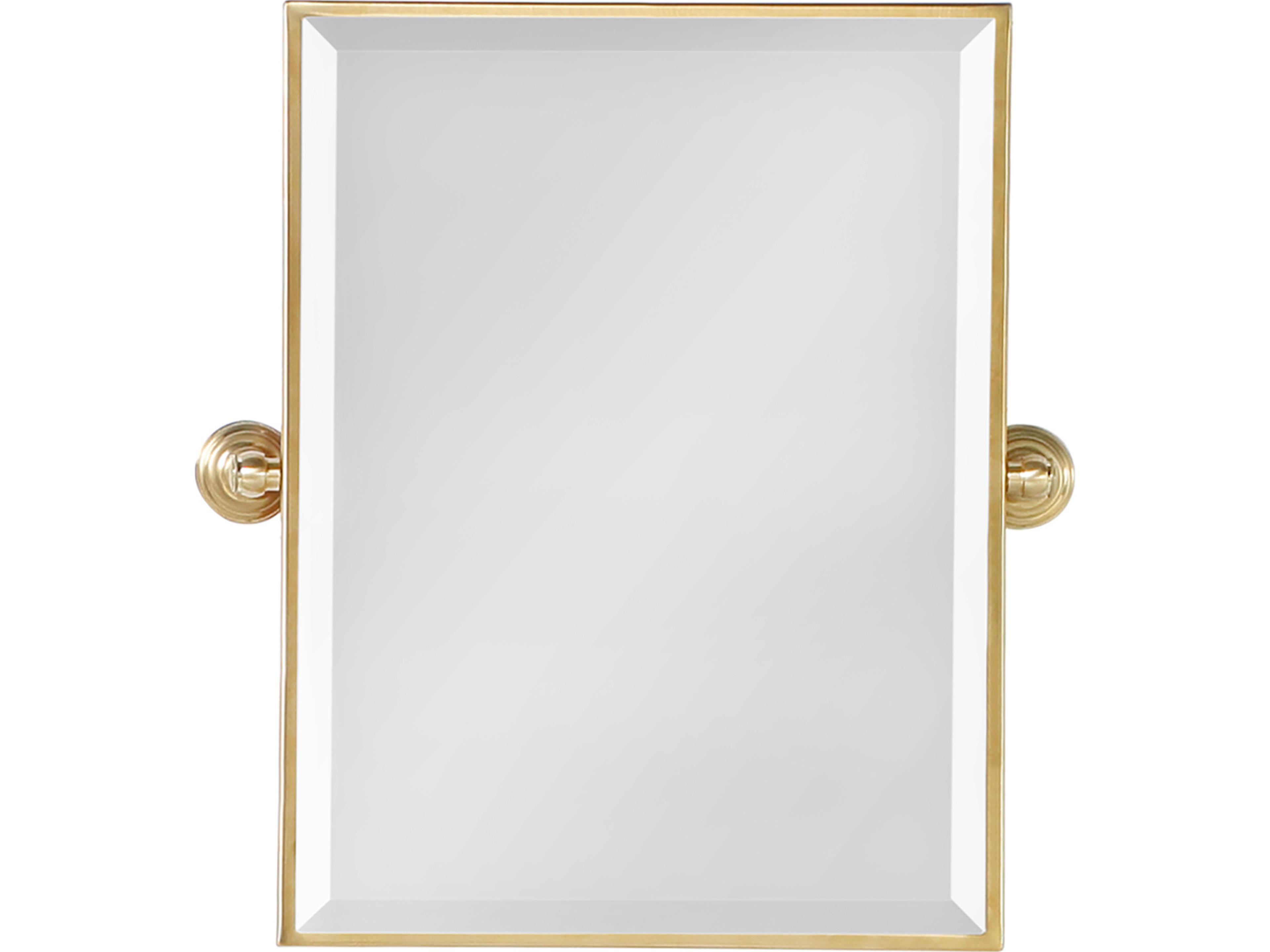 Water Creation Empire Satin Gold Wall Mirror Rectangular