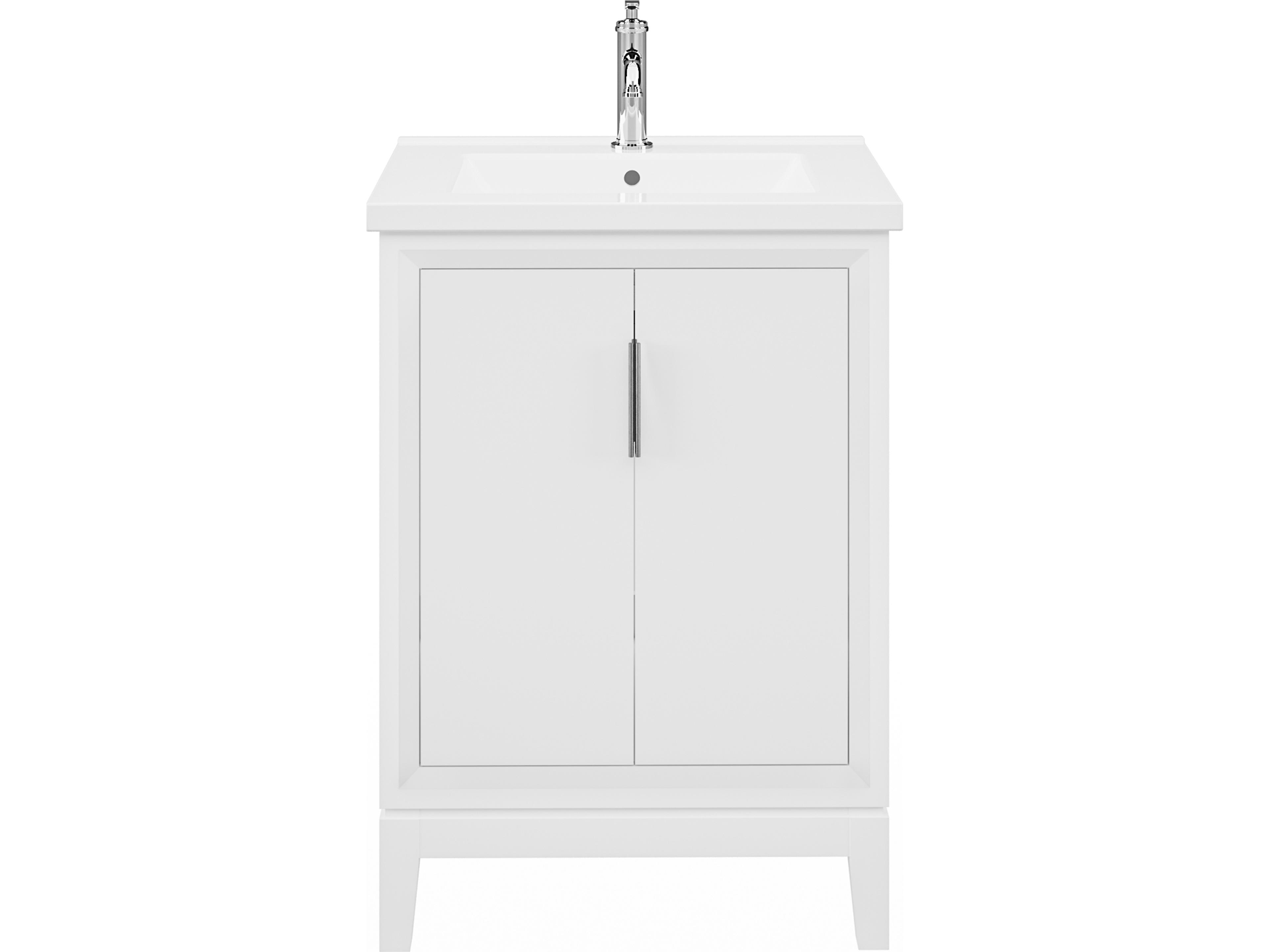 Elise Ceramic Sink Top Vanity in Pure White