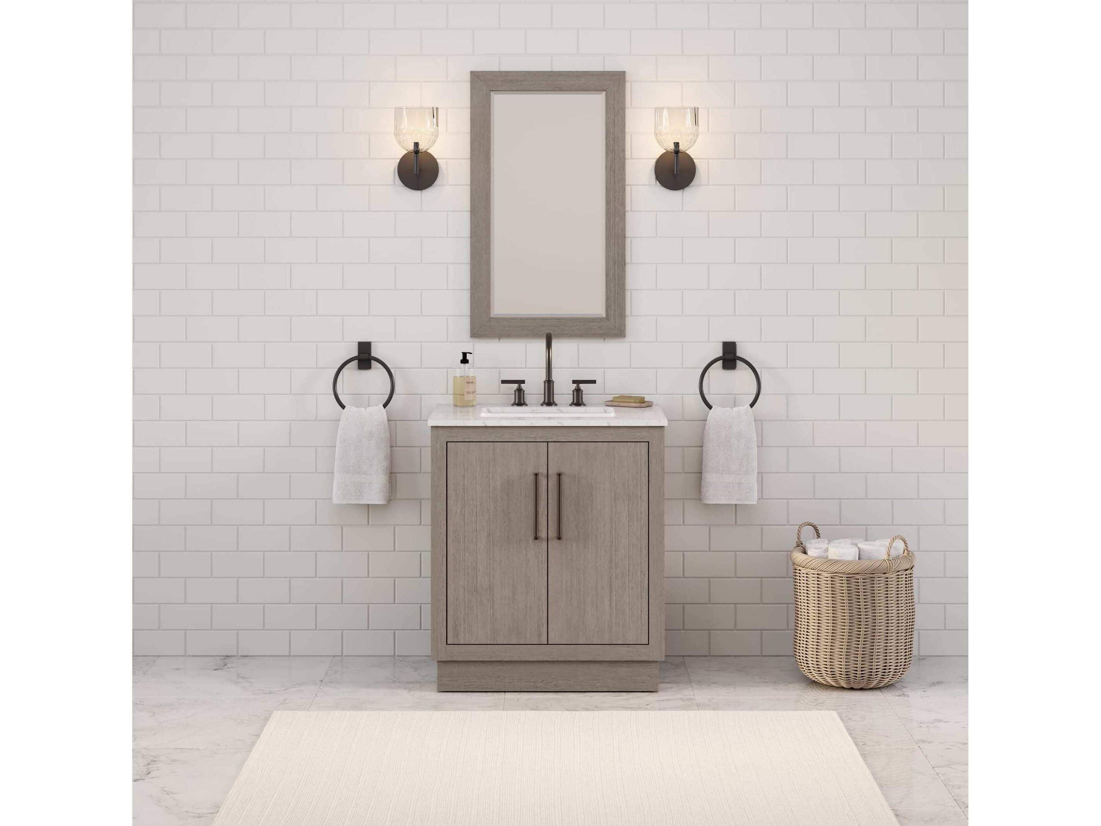 Water Creation Hugo Vanity in Grey Oak