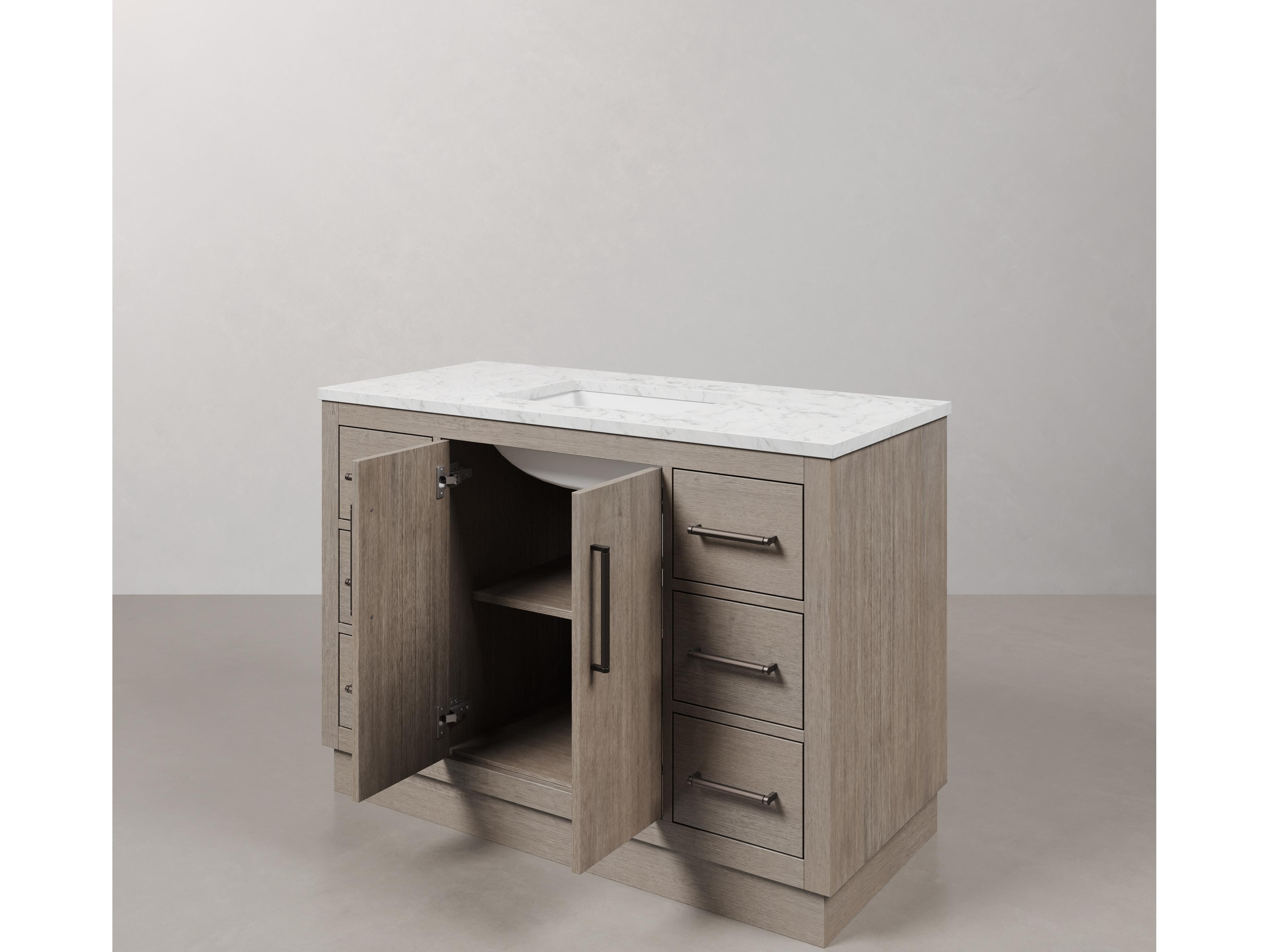 Water Creation Hugo Vanity in Grey Oak