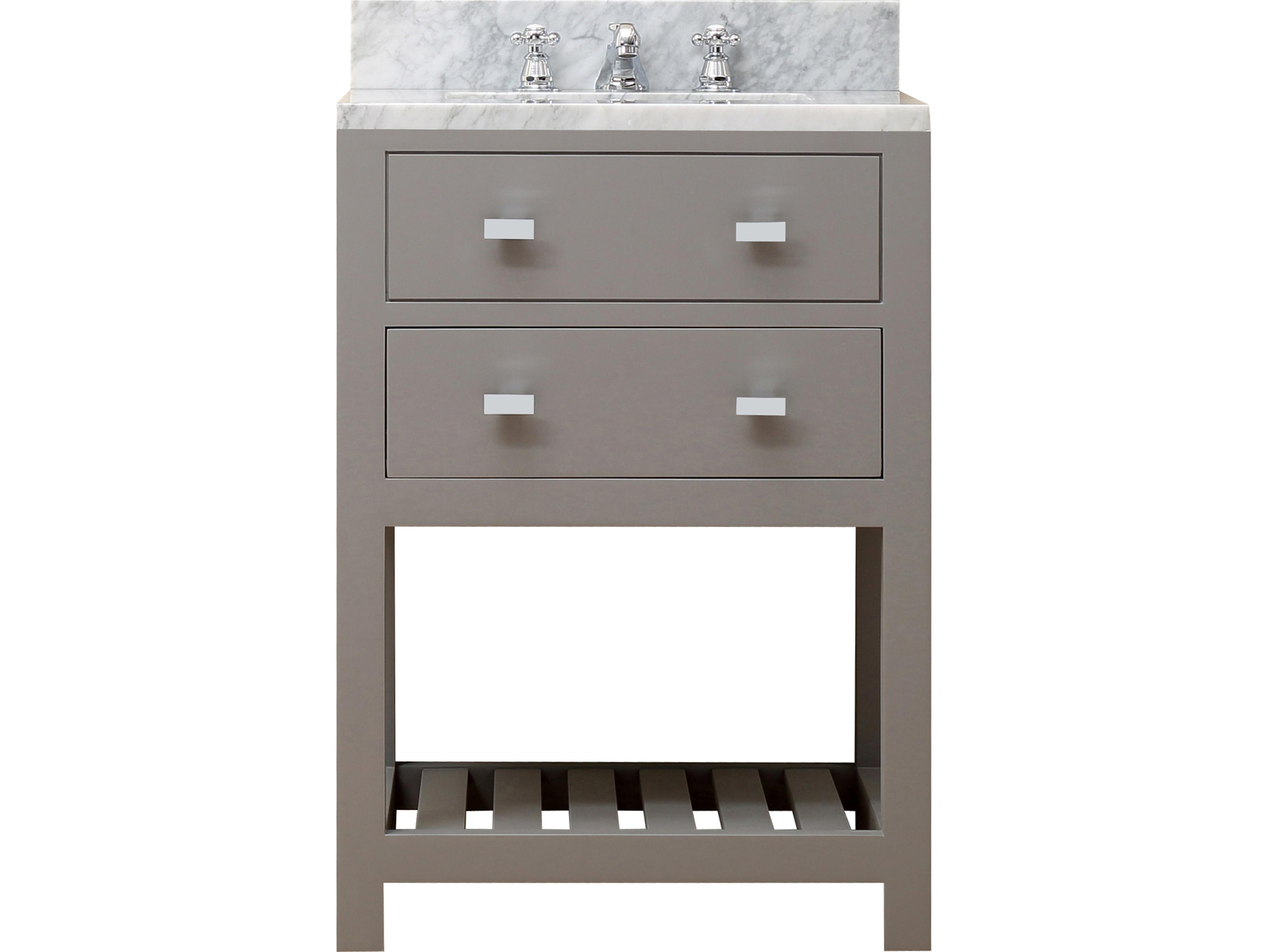 Water Creation Madalyn Chrome Vanity Cashmere Grey with Chrome Classic Faucet