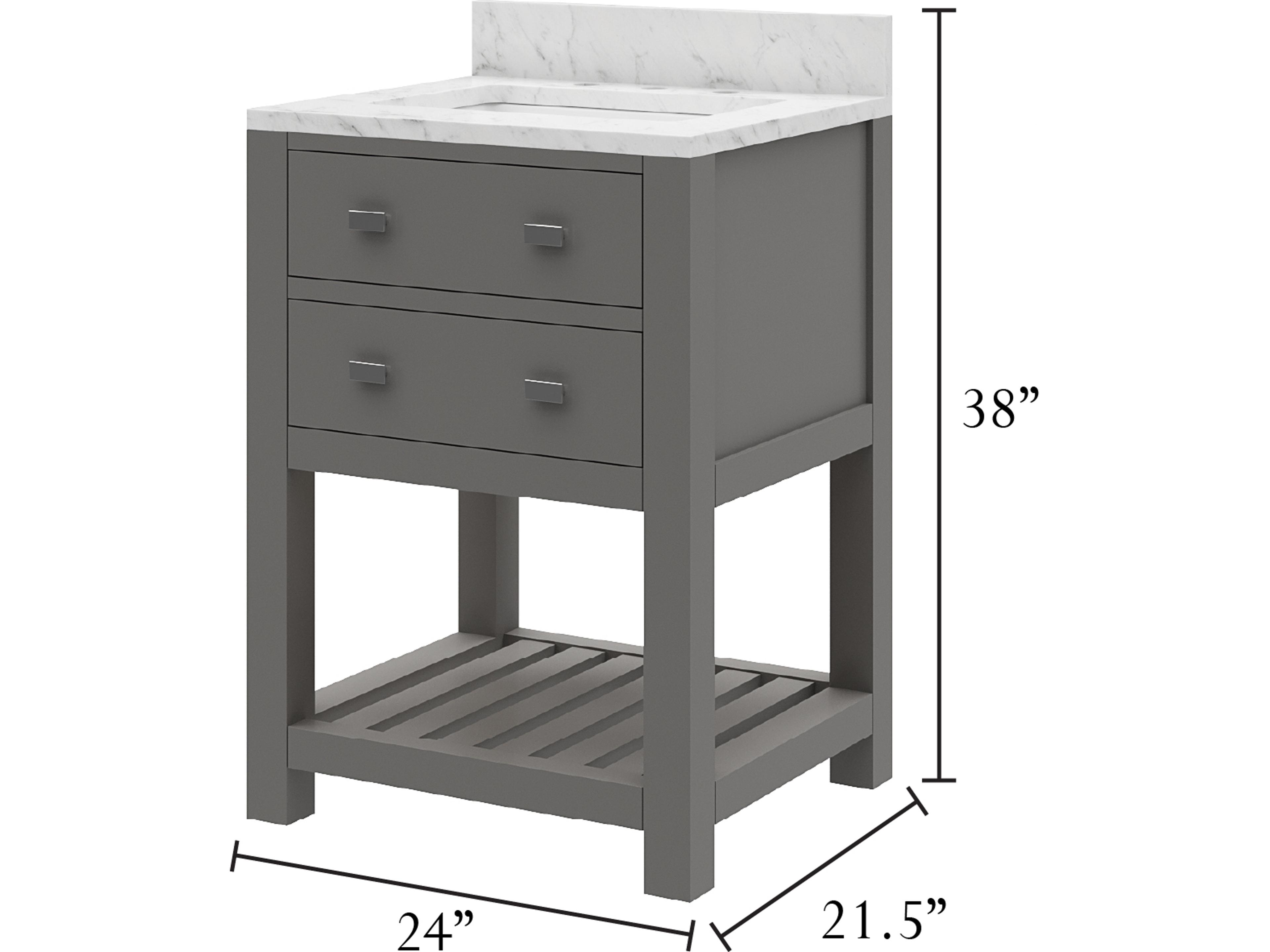 Water Creation Madalyn Chrome Vanity Cashmere Grey with Chrome Classic Faucet