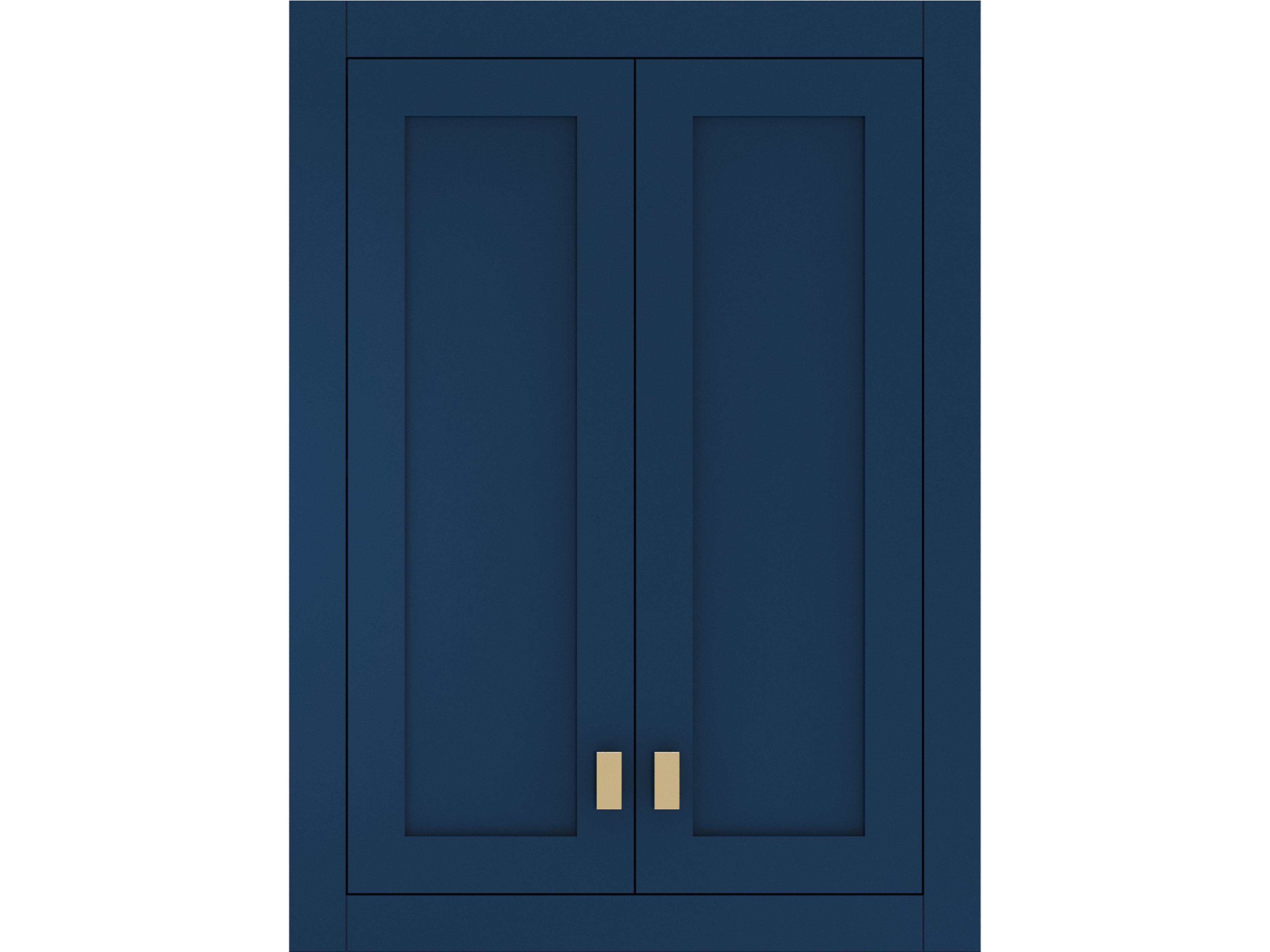 Madison Satin Gold Monarch Blue Rubberwood Accent Chest