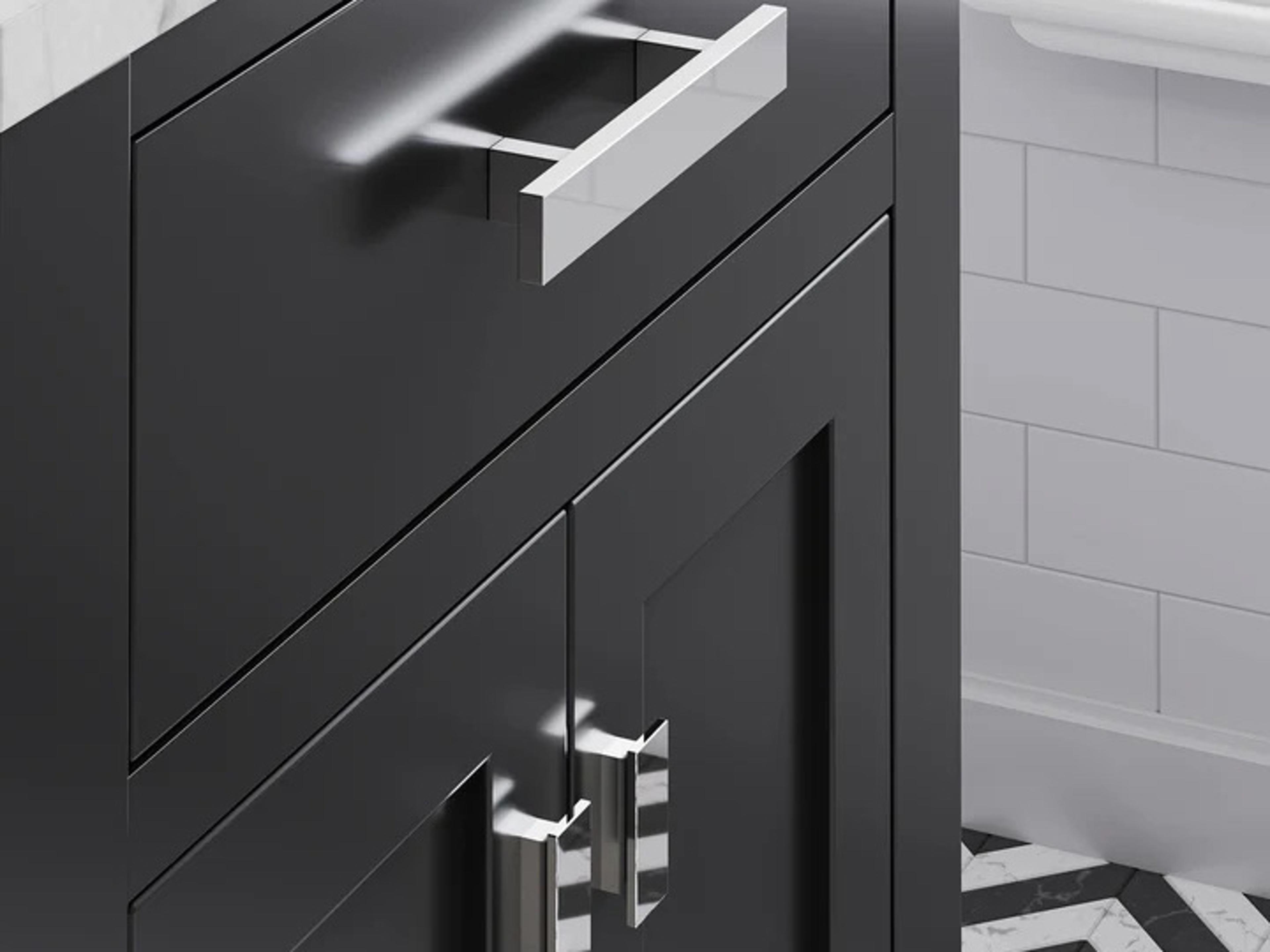 Water Creation Madison Single Sink Carrara White Marble Countertop Bath Vanity in Espresso with Chrome Hardware and Rectangular Mirror (S)