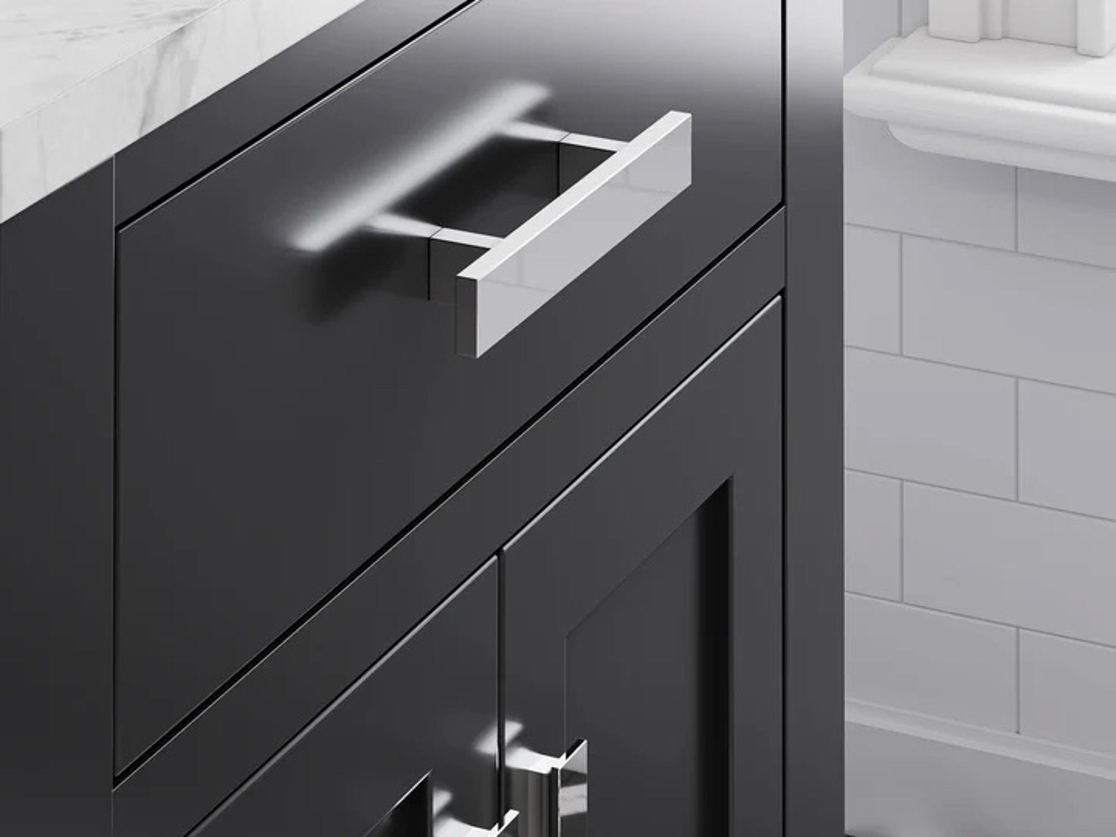 Water Creation Madison Single Sink Carrara White Marble Countertop Bath Vanity in Espresso with Chrome Hardware, Classic Faucet and Rectangular Mirror (S)