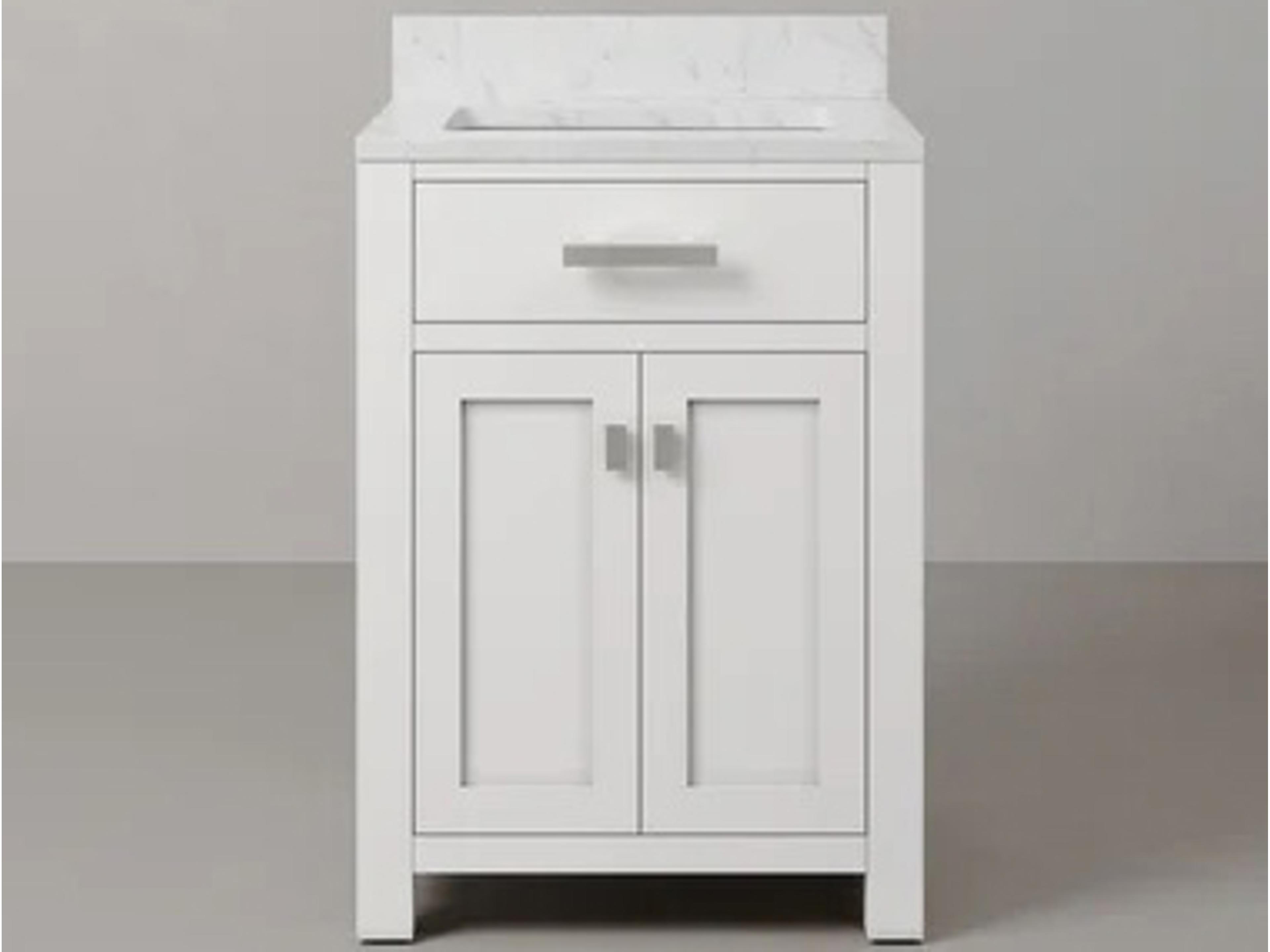 Water Creation Single Sink Bathroom Vanity in Pure White