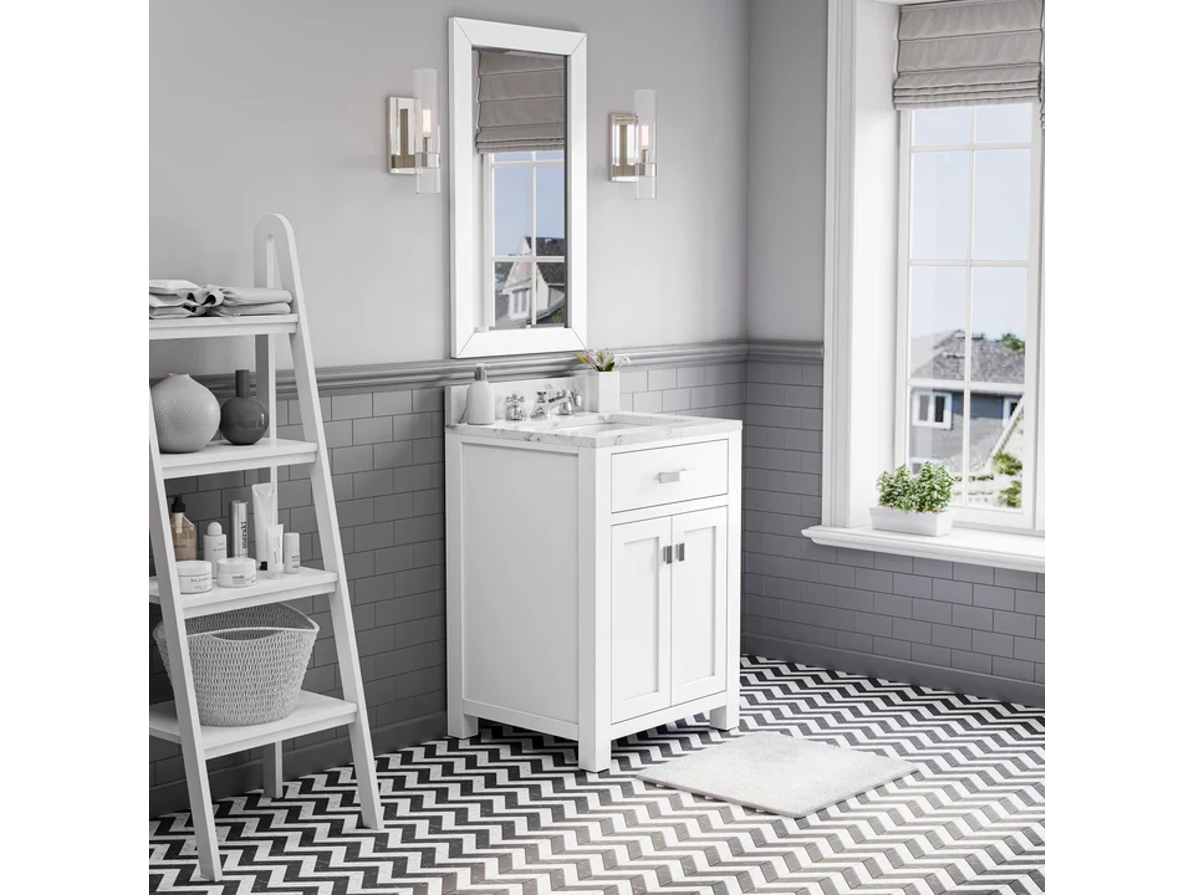 Water Creation Madison Single Sink Bathroom Vanity With Faucet in Pure White