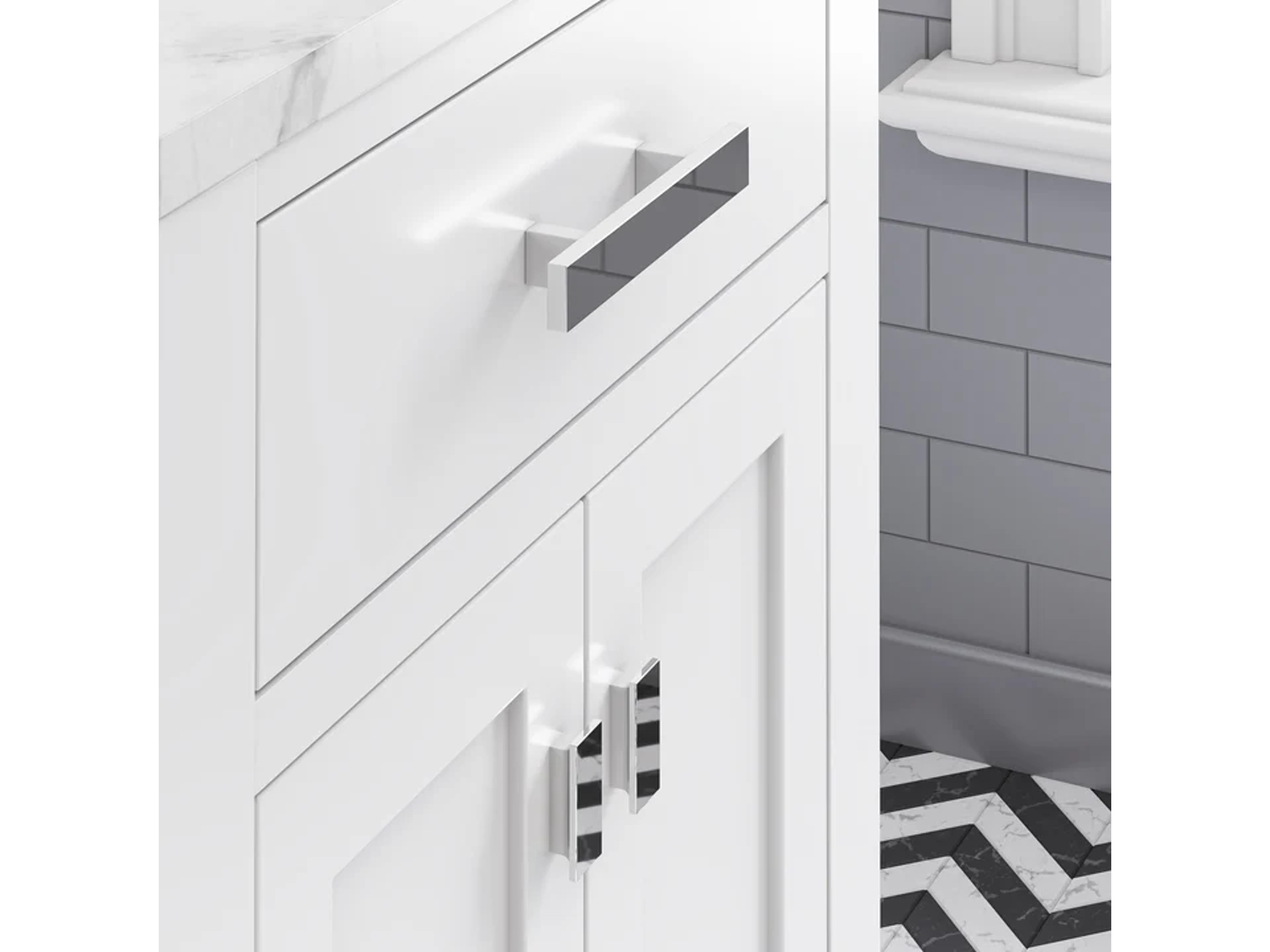 Water Creation Madison Single Sink Bathroom Vanity With Faucet in Pure White