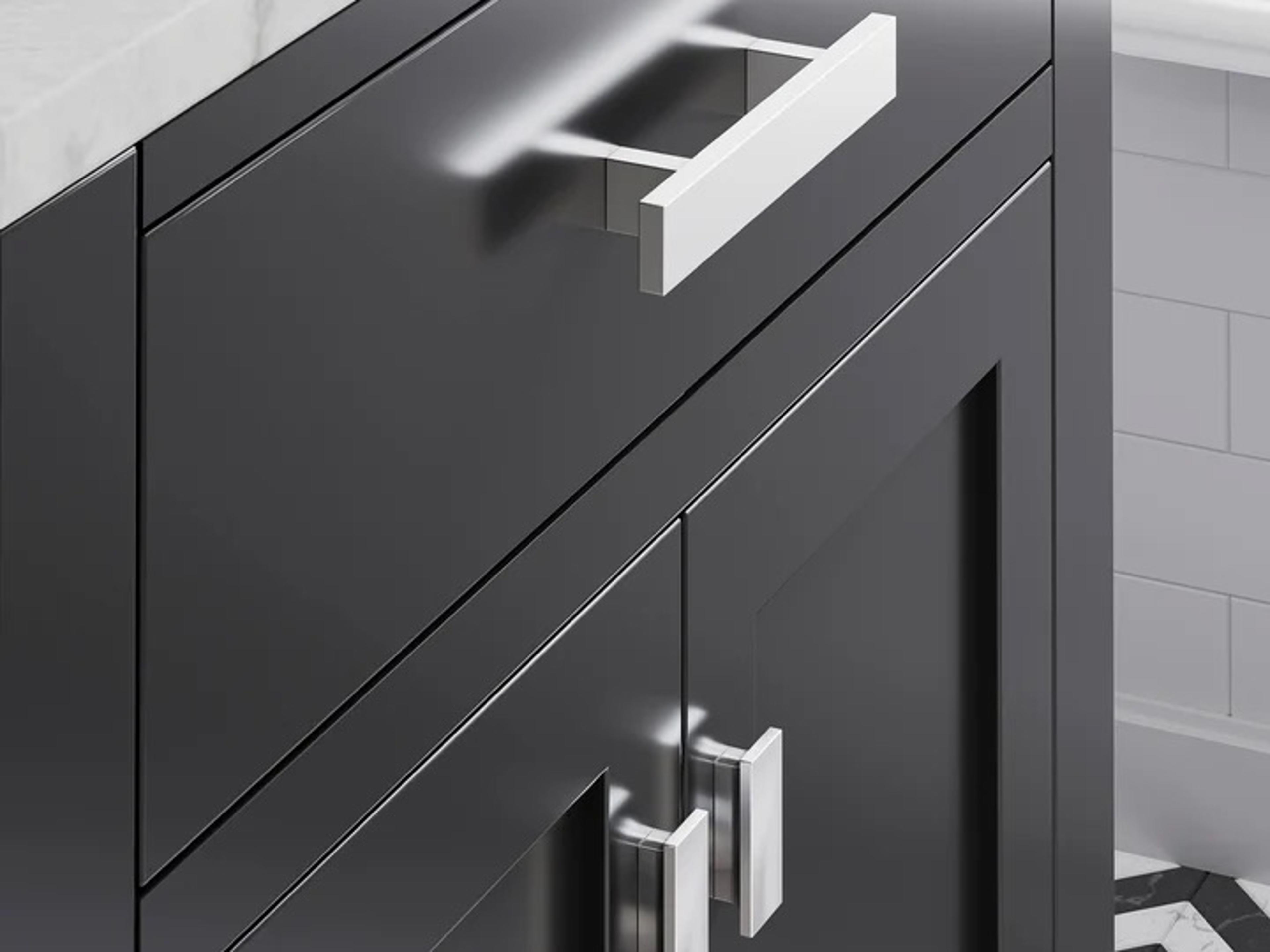 Water Creation Madison Single Sink Carrara White Marble Countertop Bath Vanity in Espresso with Rectangular Mirror (S)