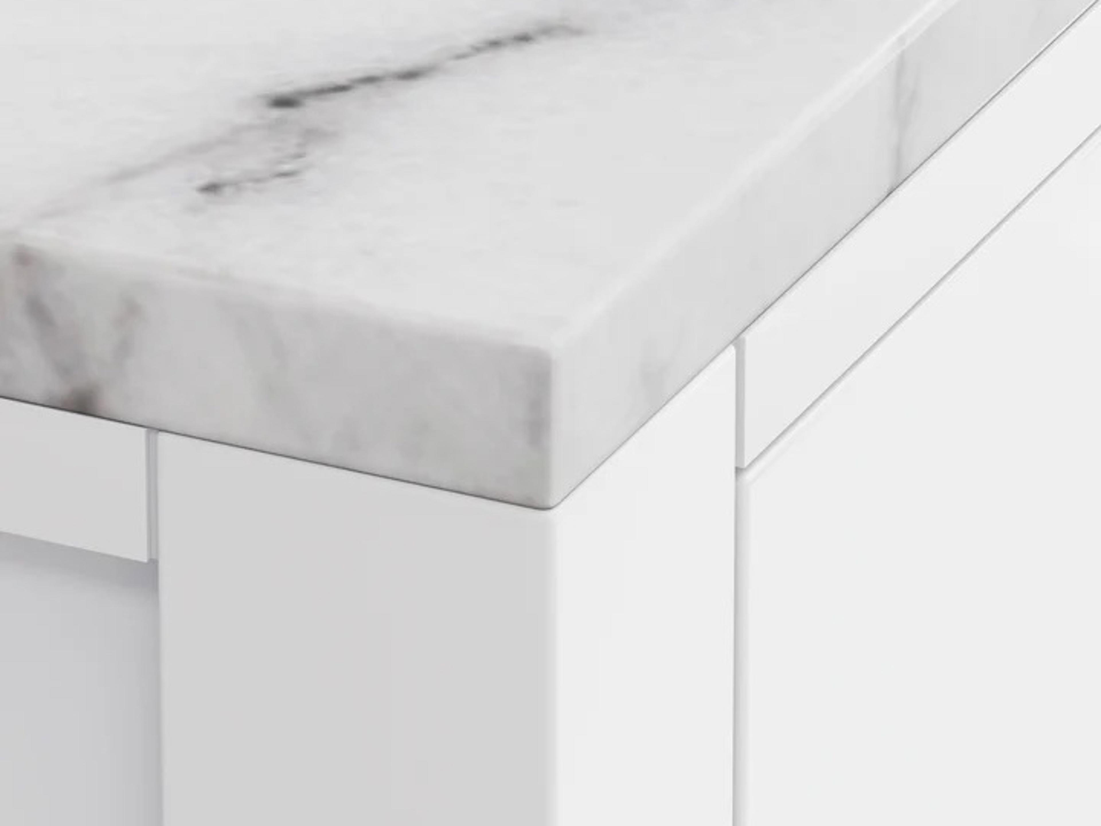 Water Creation Madison Single Sink Carrara White Marble Countertop Bath Vanity in Pure White with Rectangular Mirror (S)