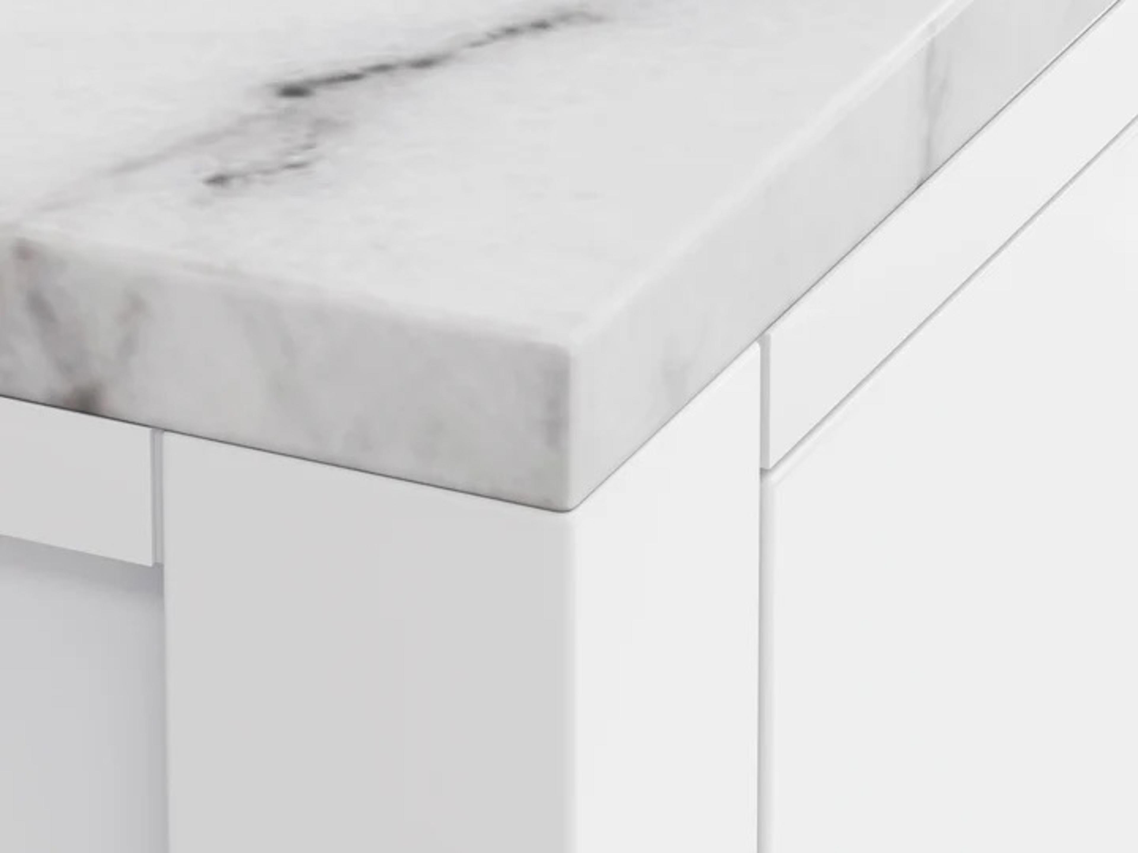 Water Creation Madison Single Sink Carrara White Marble Countertop Bath Vanity in Pure White with Chrome Hardware, Classic Faucet and Rectangular Mirror (S)