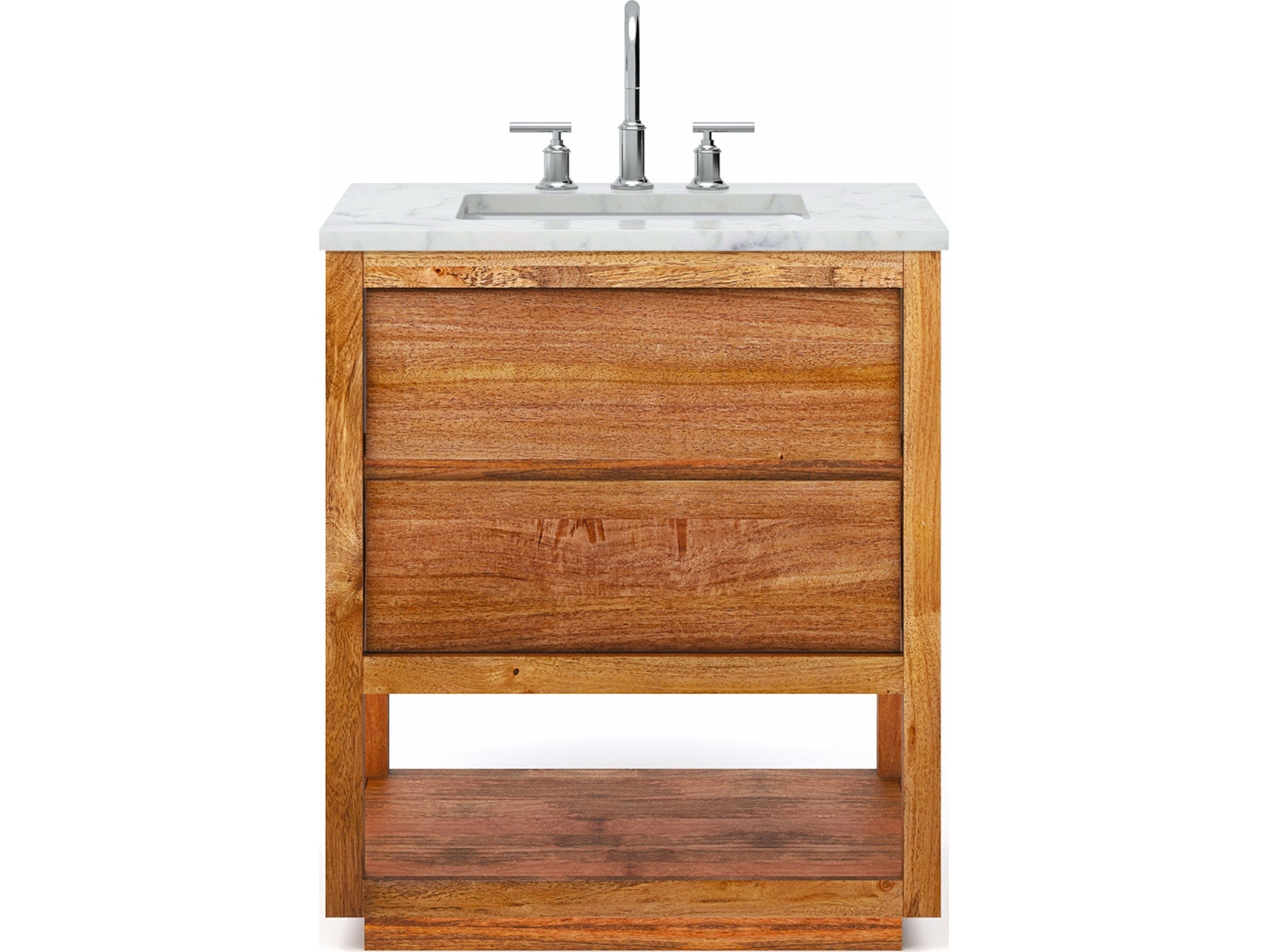 Oakman Vanity in Mango Wood with Chrome Faucet
