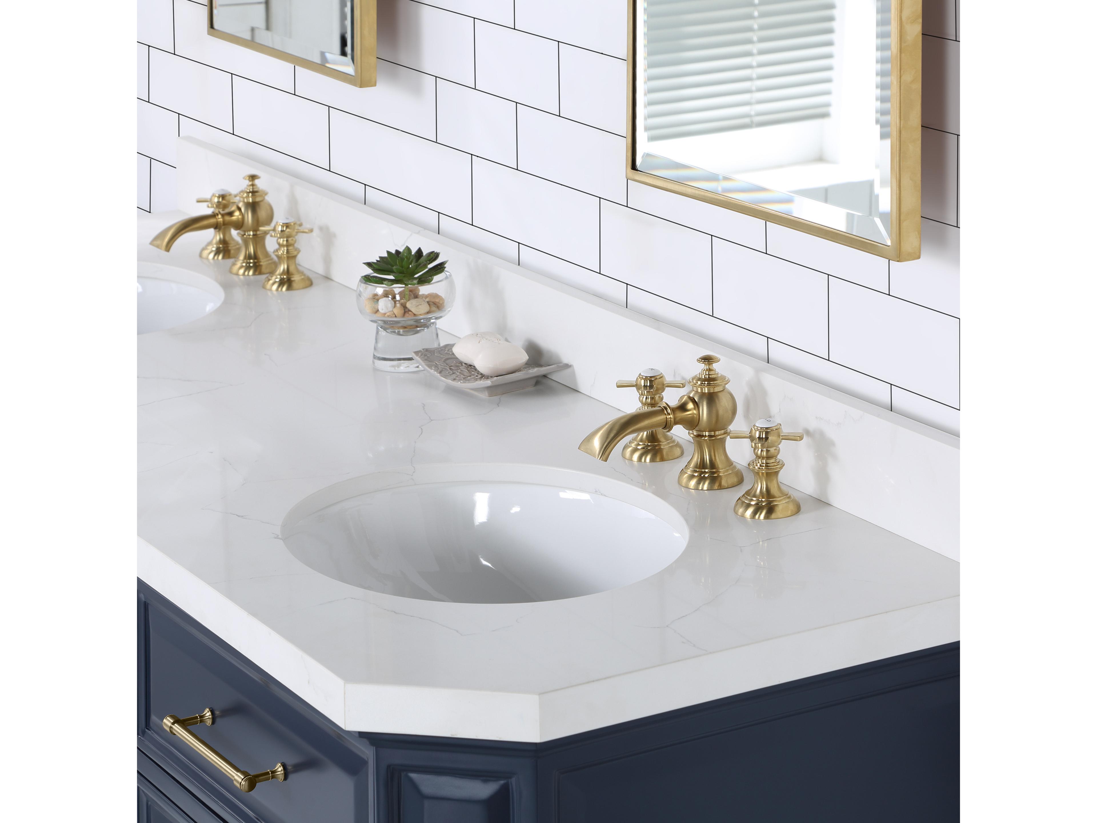 Water Creation Palace Satin Gold Vanity