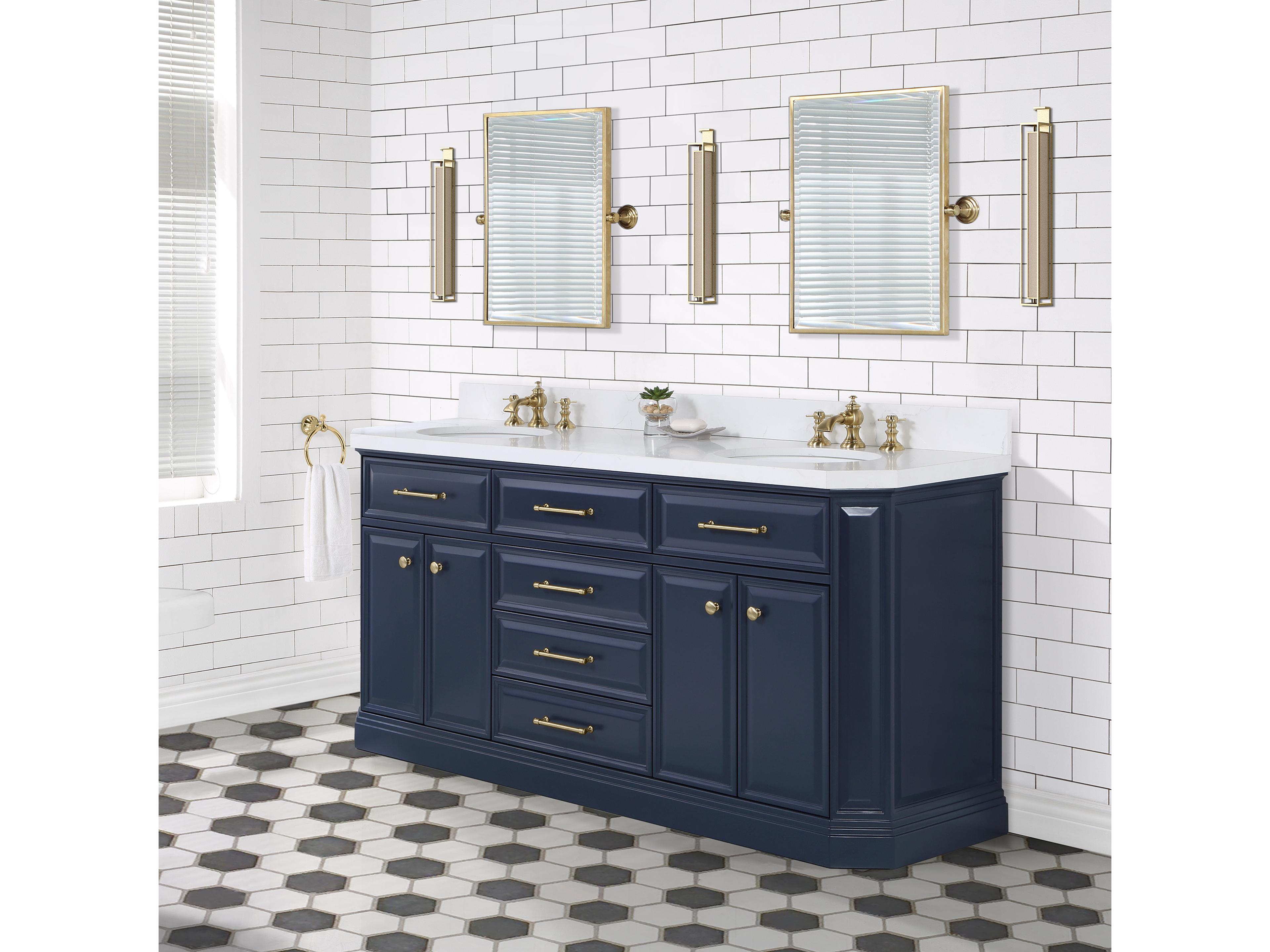 Water Creation Palace Satin Gold Vanity