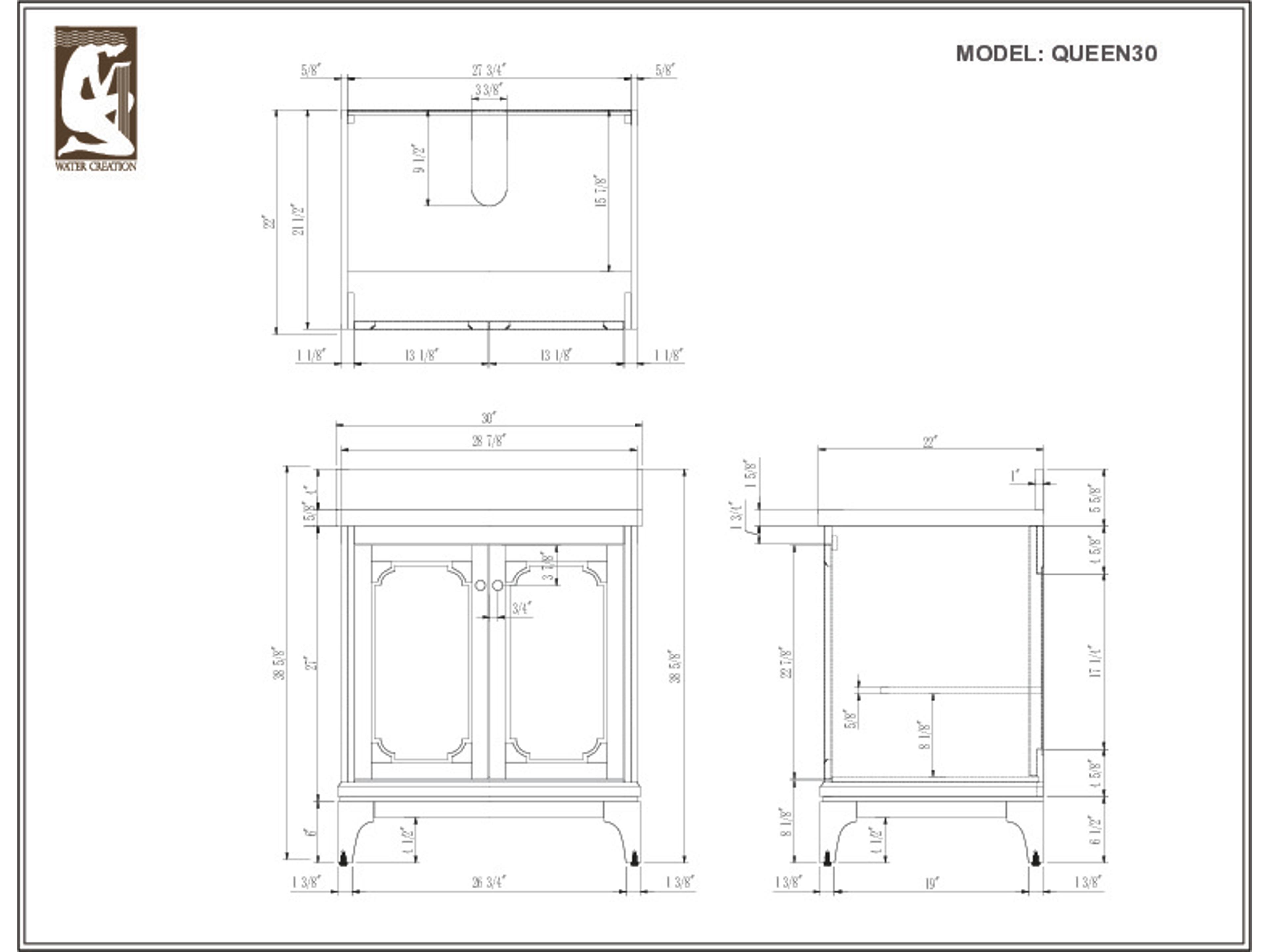 Water Creation Queen Vanity