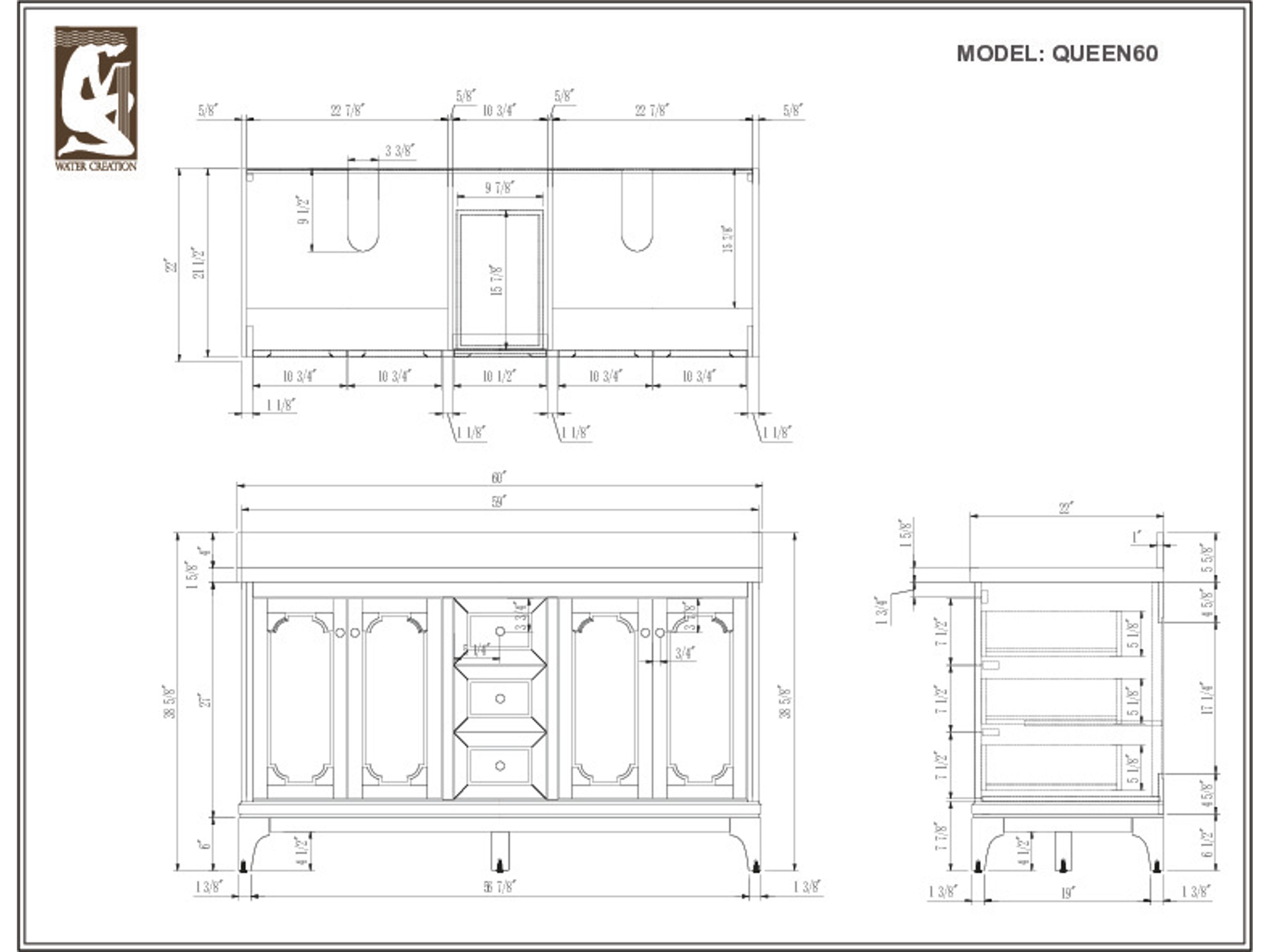 Water Creation Queen Vanity