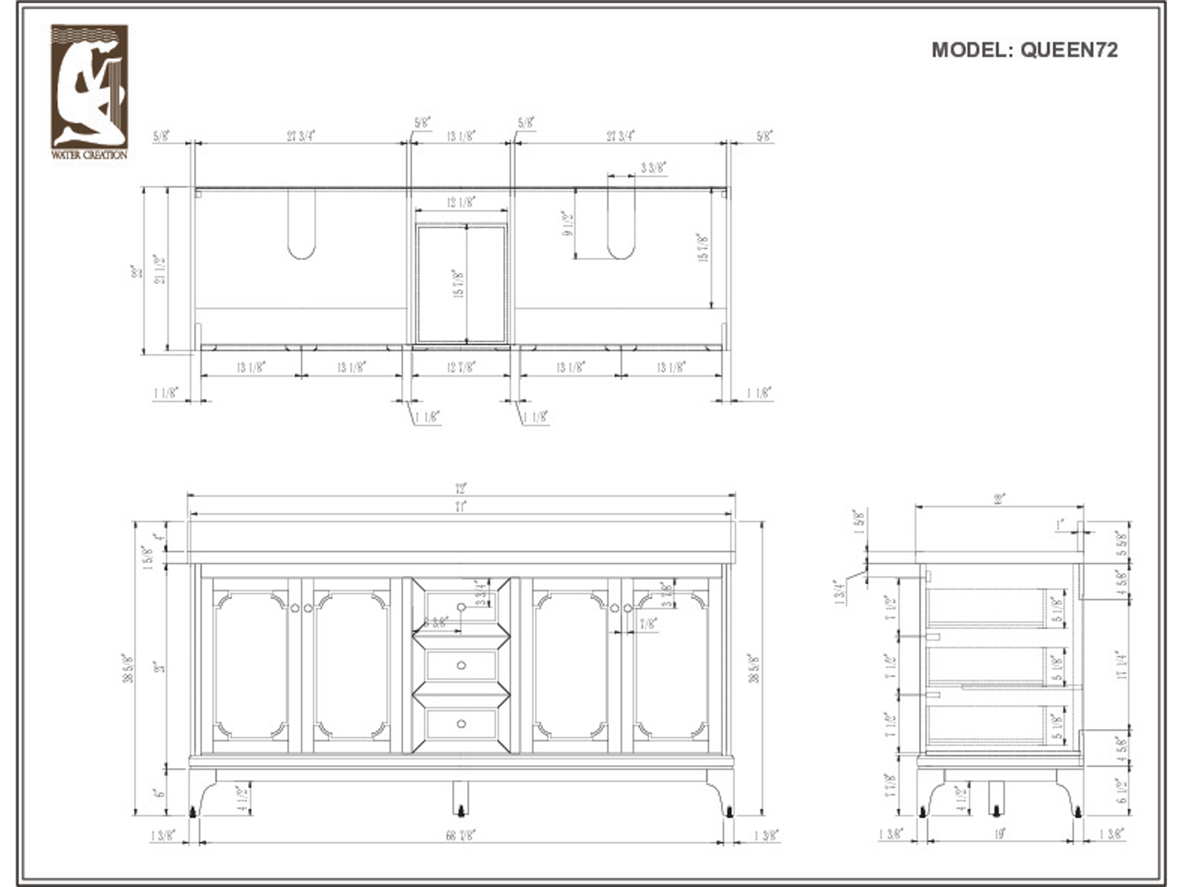 Water Creation Queen Vanity