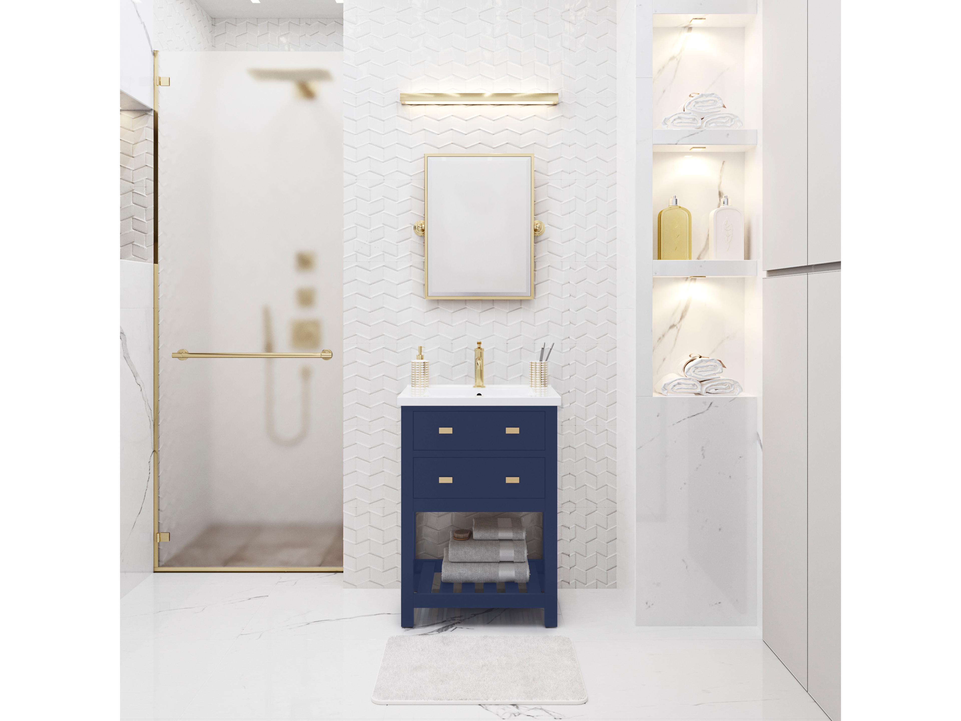 Water Creation Viola Satin Gold Vanity