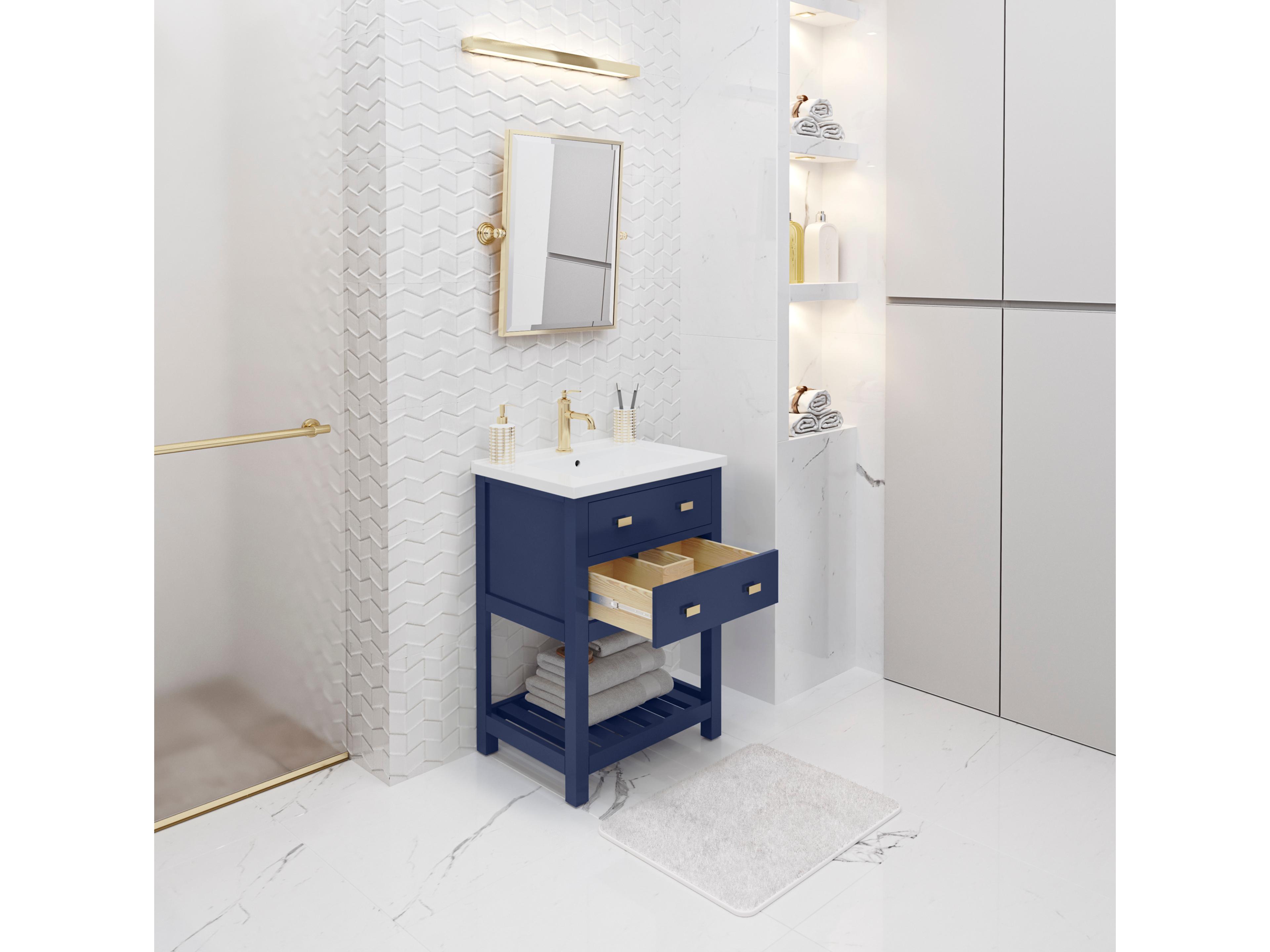 Water Creation Viola Satin Gold Vanity