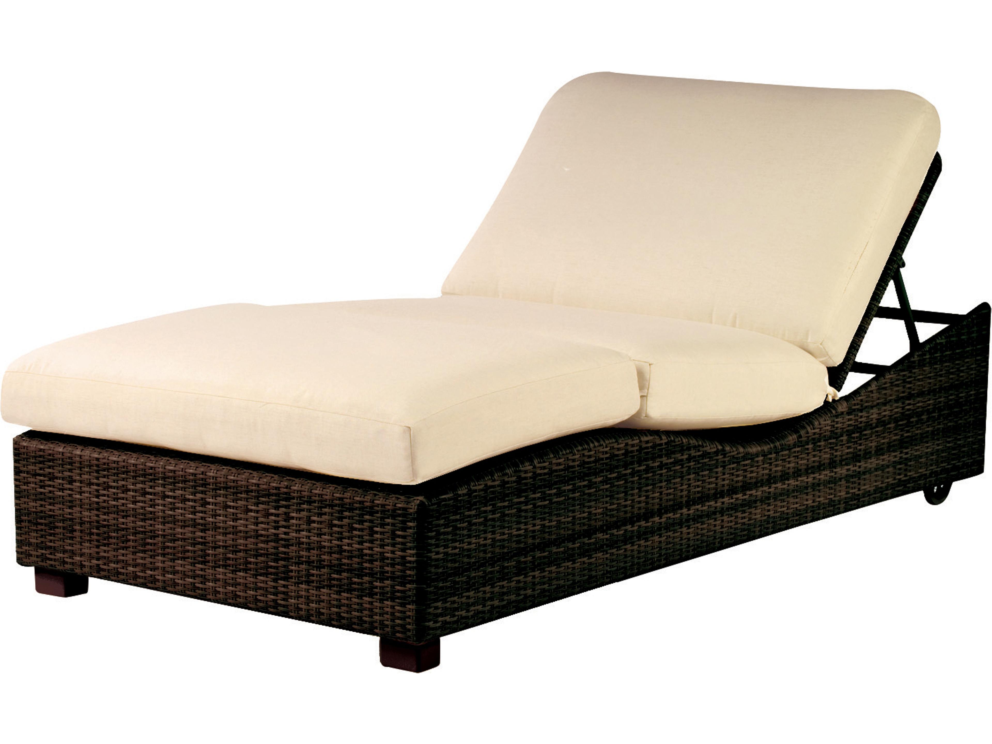 Whitecraft Montecito Wicker Double Patio Chaise Lounge