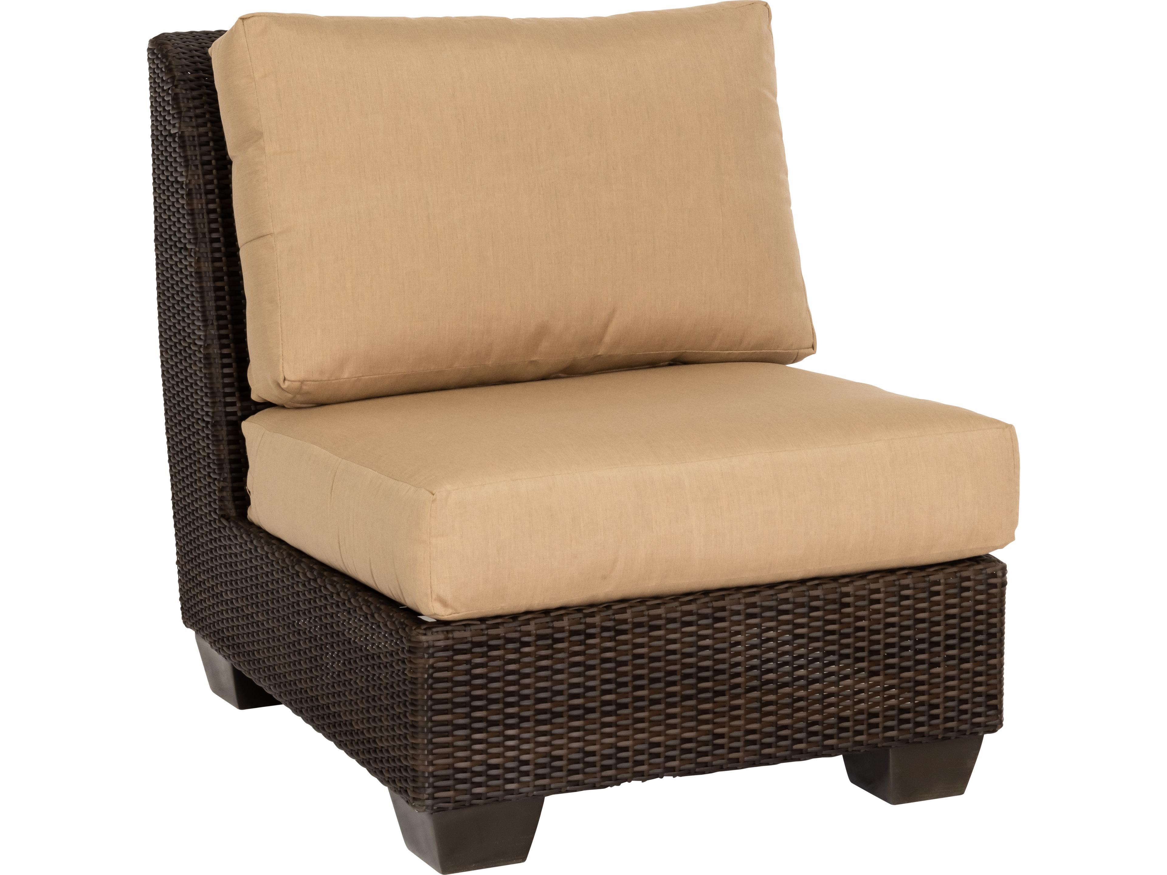 Whitecraft Saddleback Wicker Modular Patio Lounge Chair