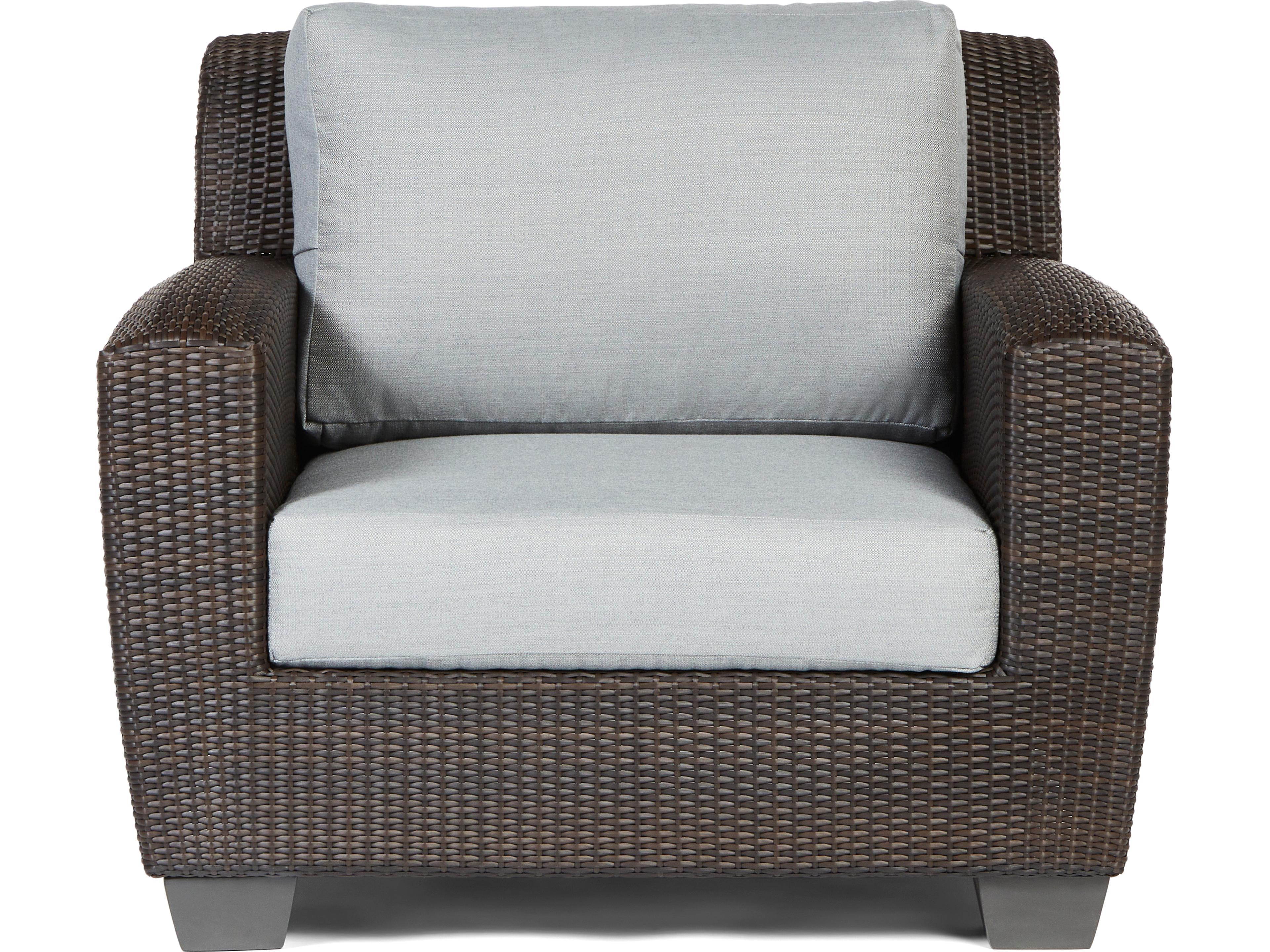 Woodard Whitecraft Saddleback Wicker Outdoor Lounge Chair