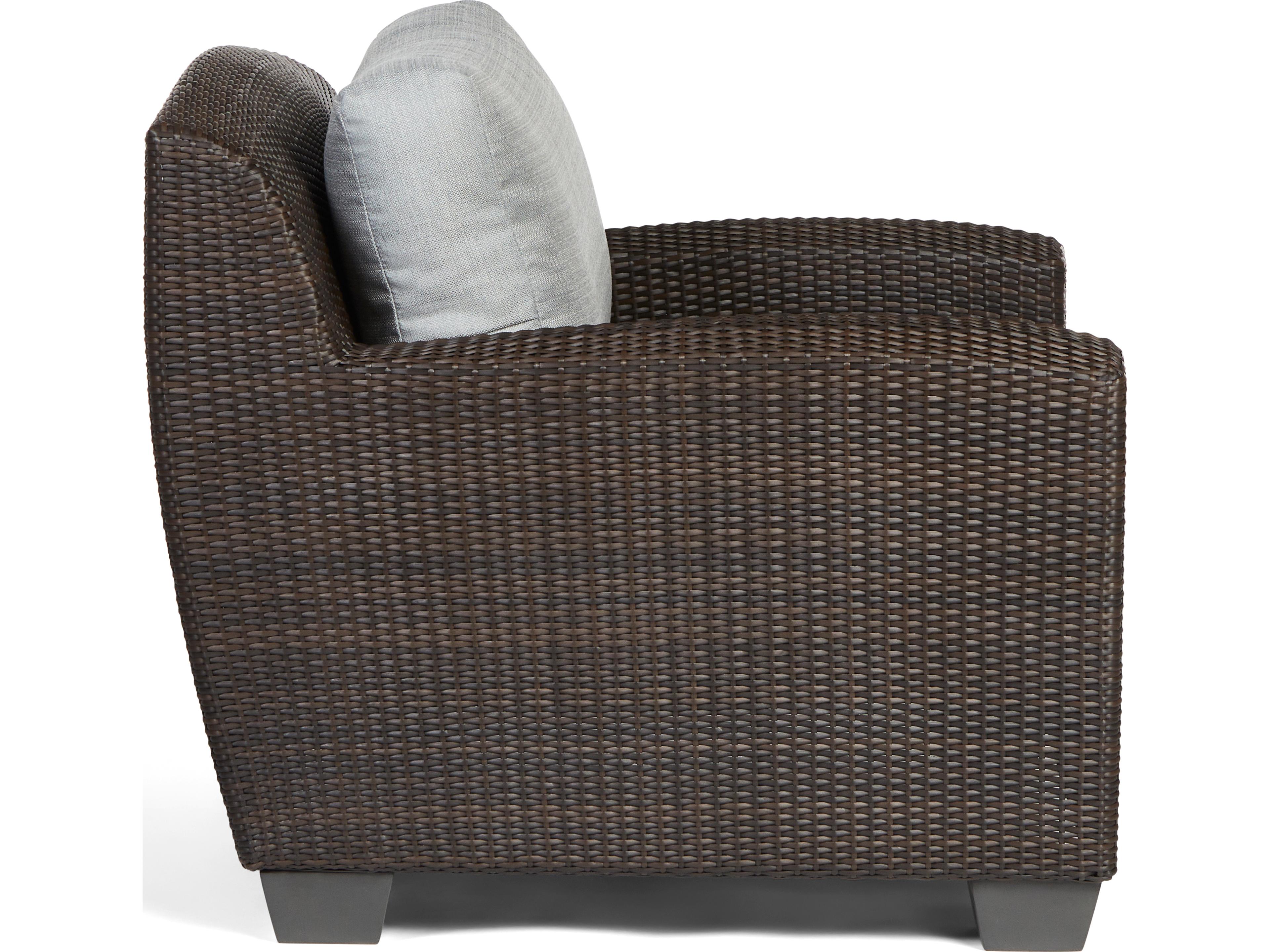 Woodard Whitecraft Saddleback Wicker Outdoor Lounge Chair