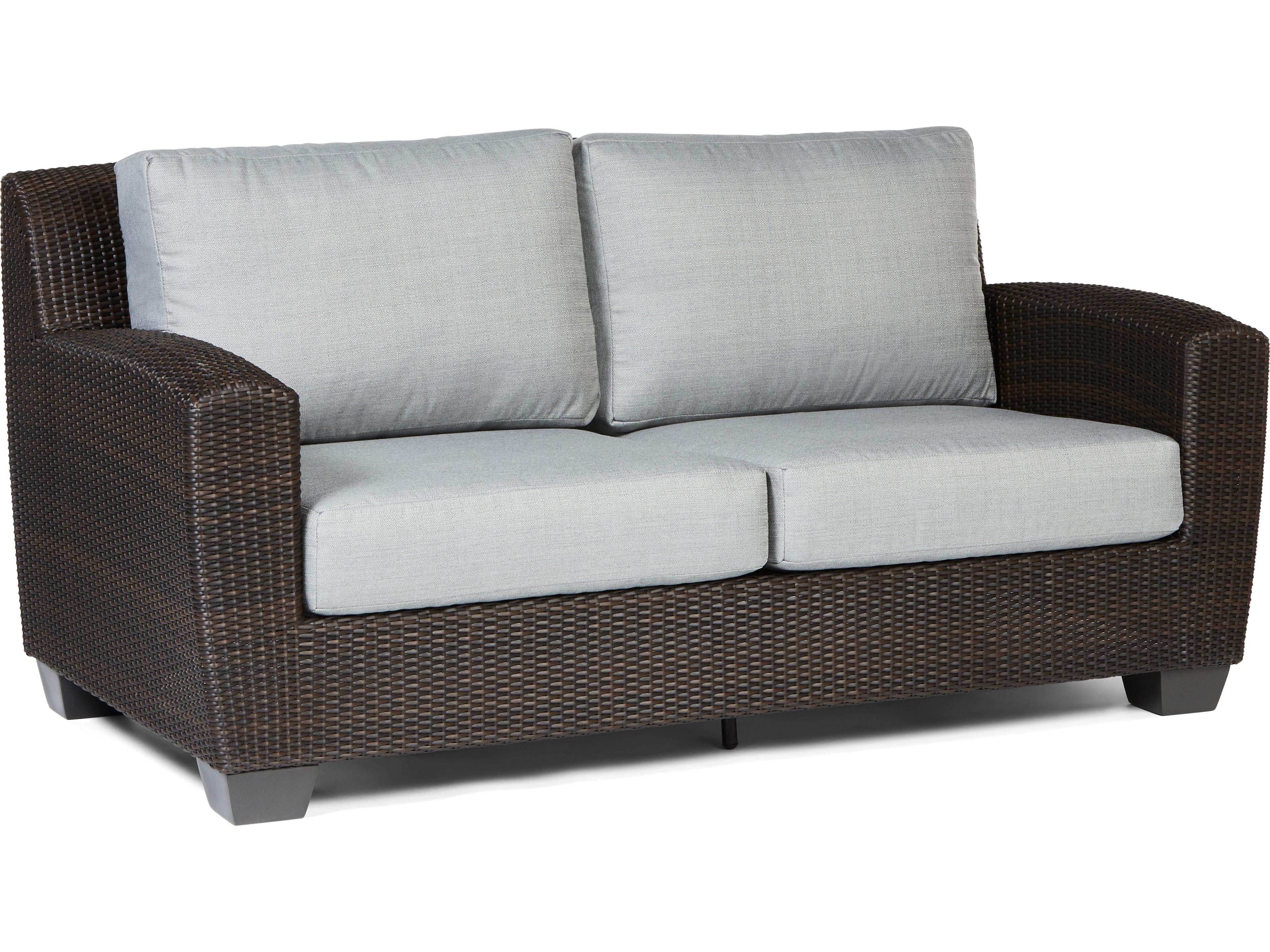 Woodard Whitecraft Saddleback Wicker Patio Loveseat