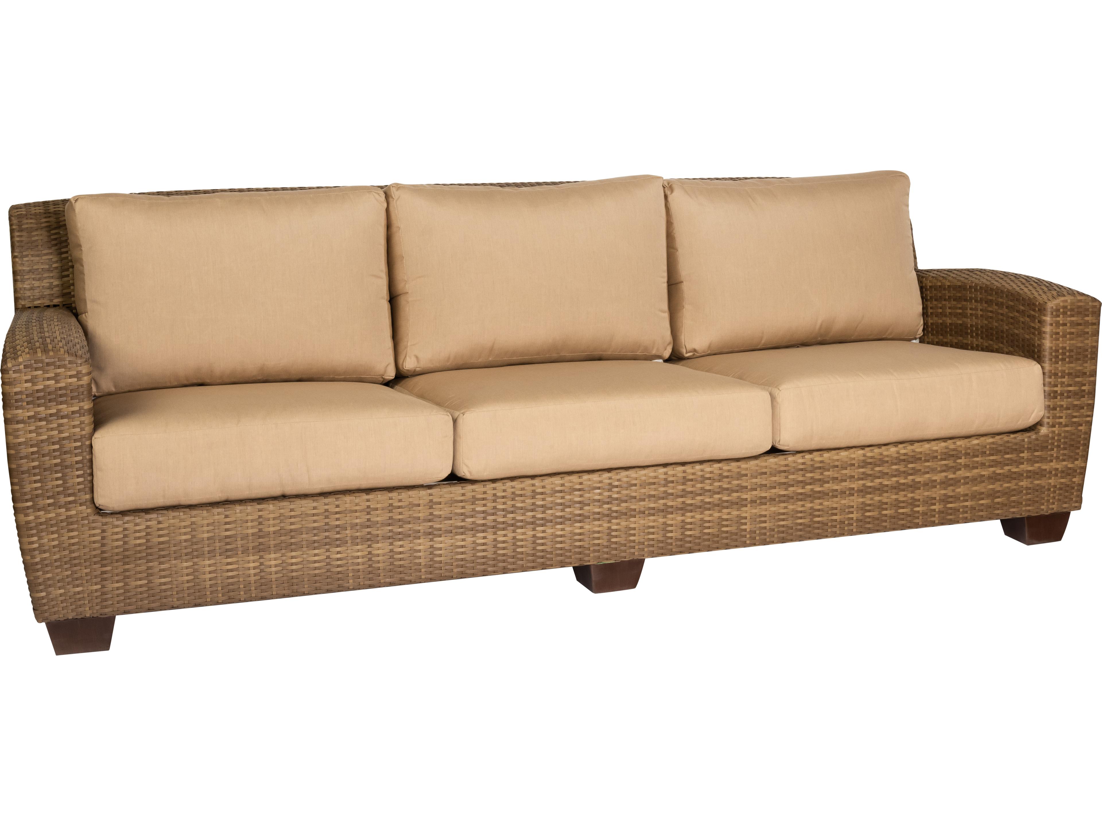Woodard Whitecraft Saddleback Wicker Patio Sofa