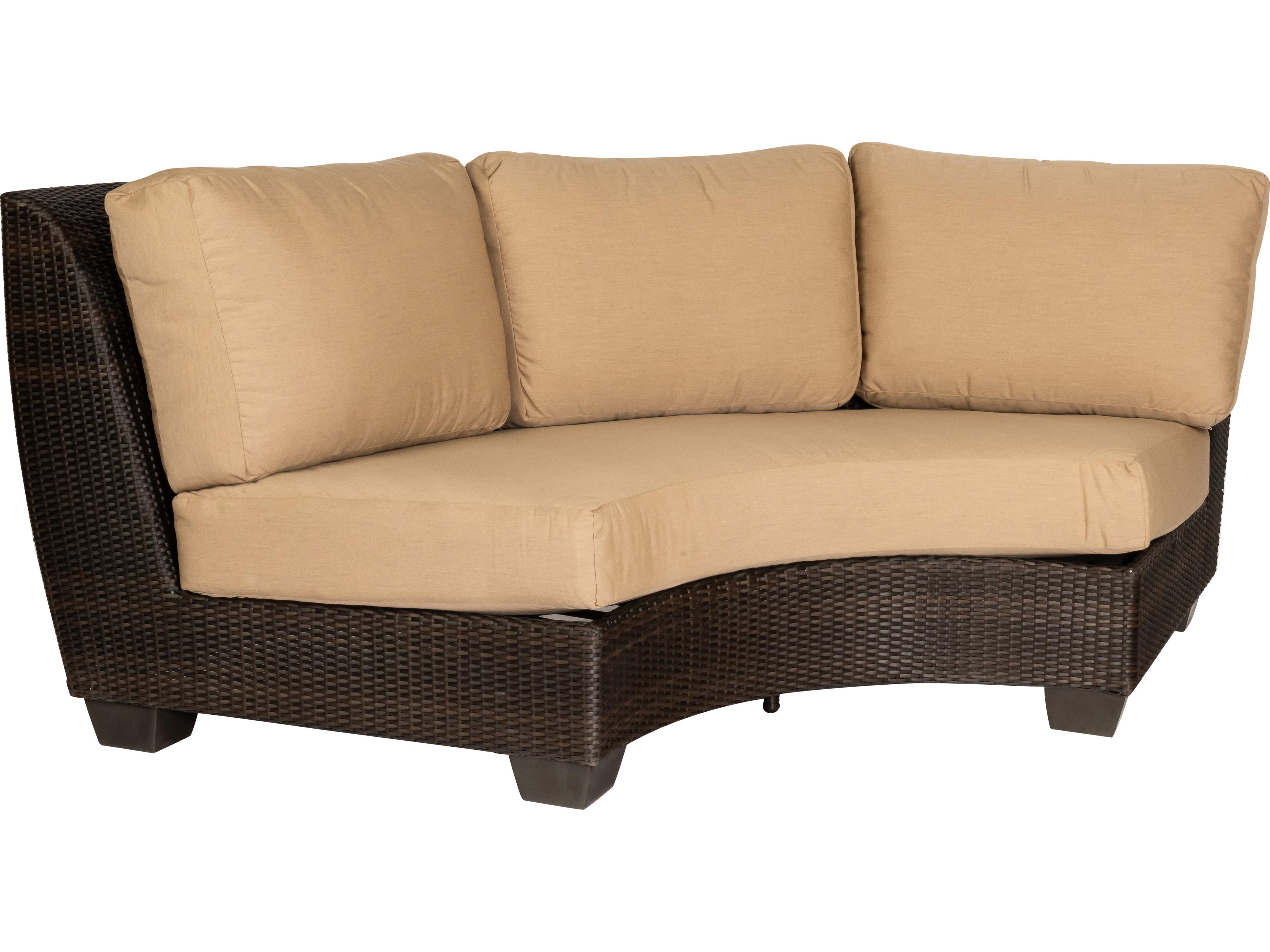 Whitecraft Saddleback Wicker Curved Corner Lounge Chair