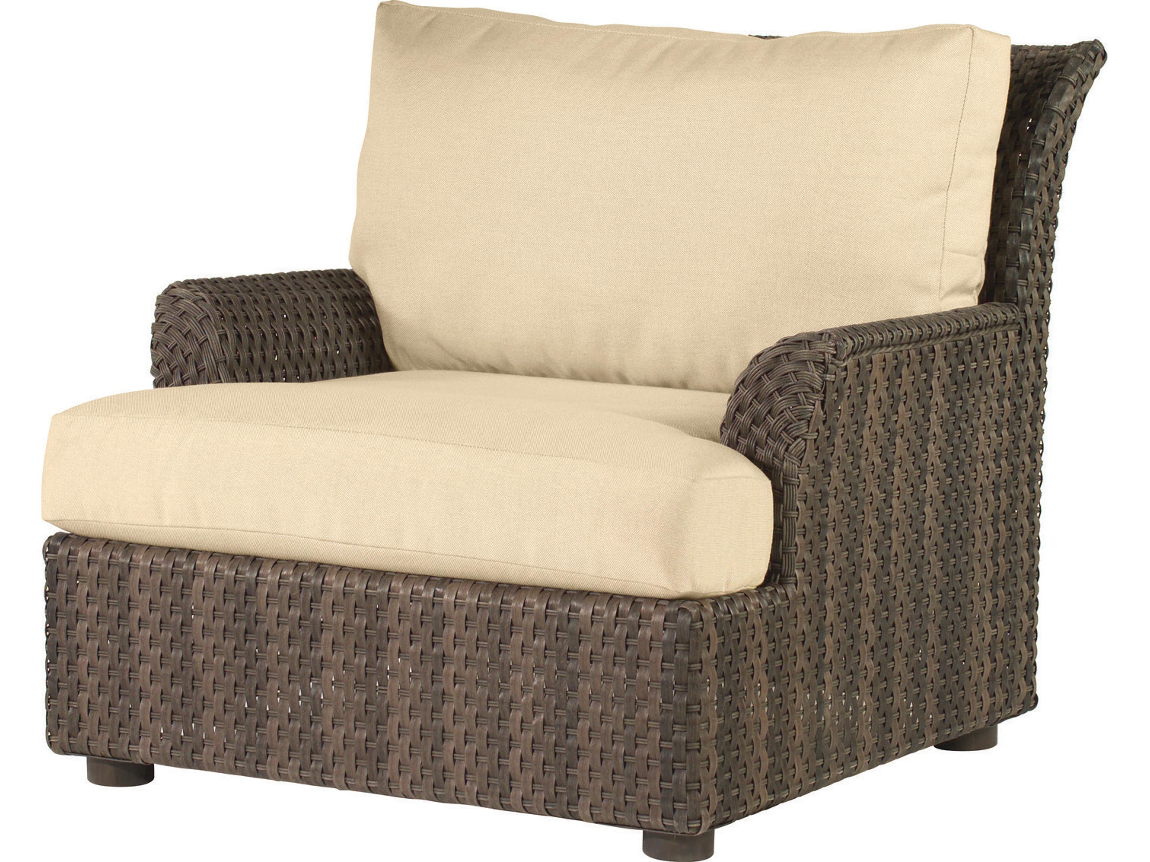 Whitecraft Aruba Wicker Amazon Mahogany Patio Lounge Chair